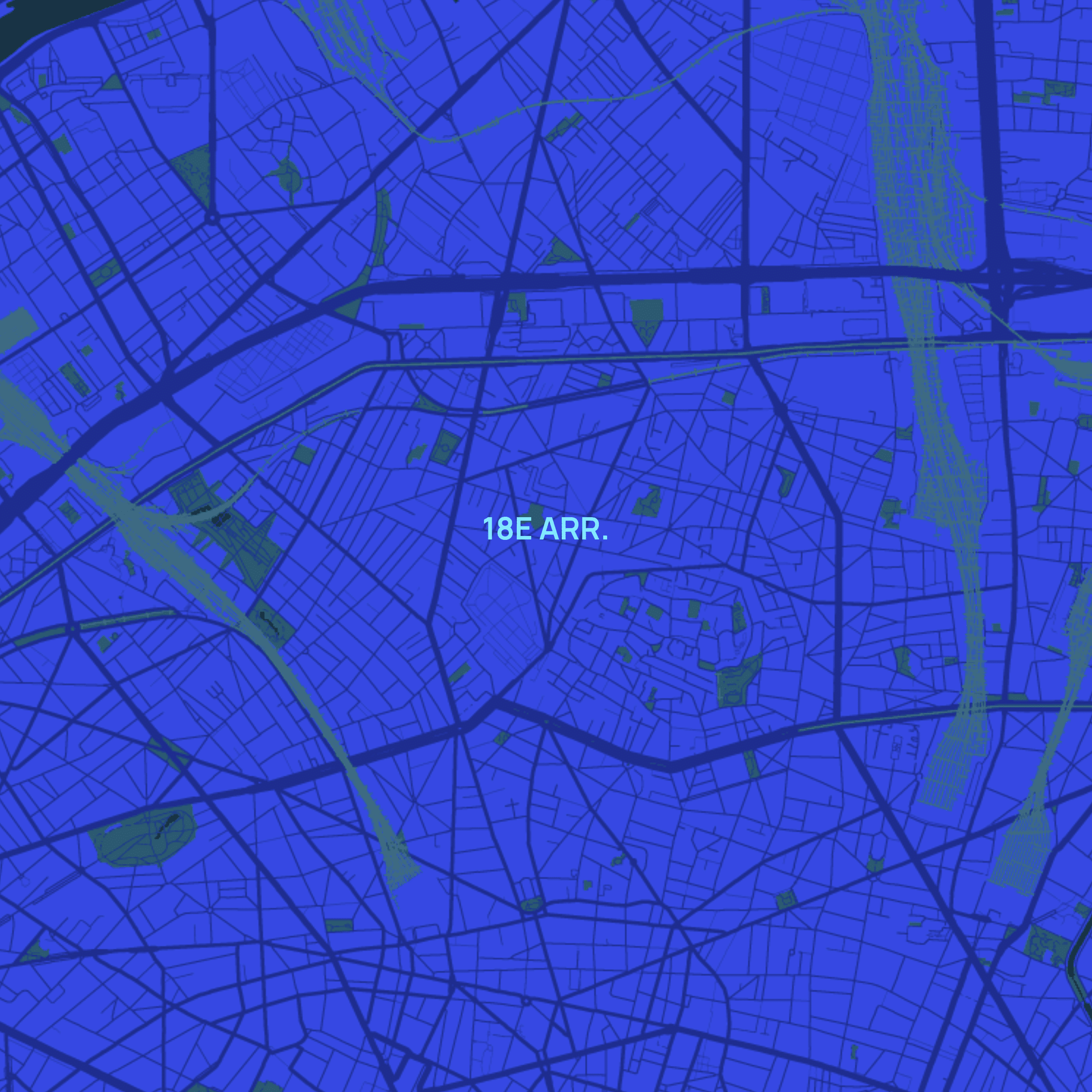 carte Urgences vétérinaires Paris 18e (75018)