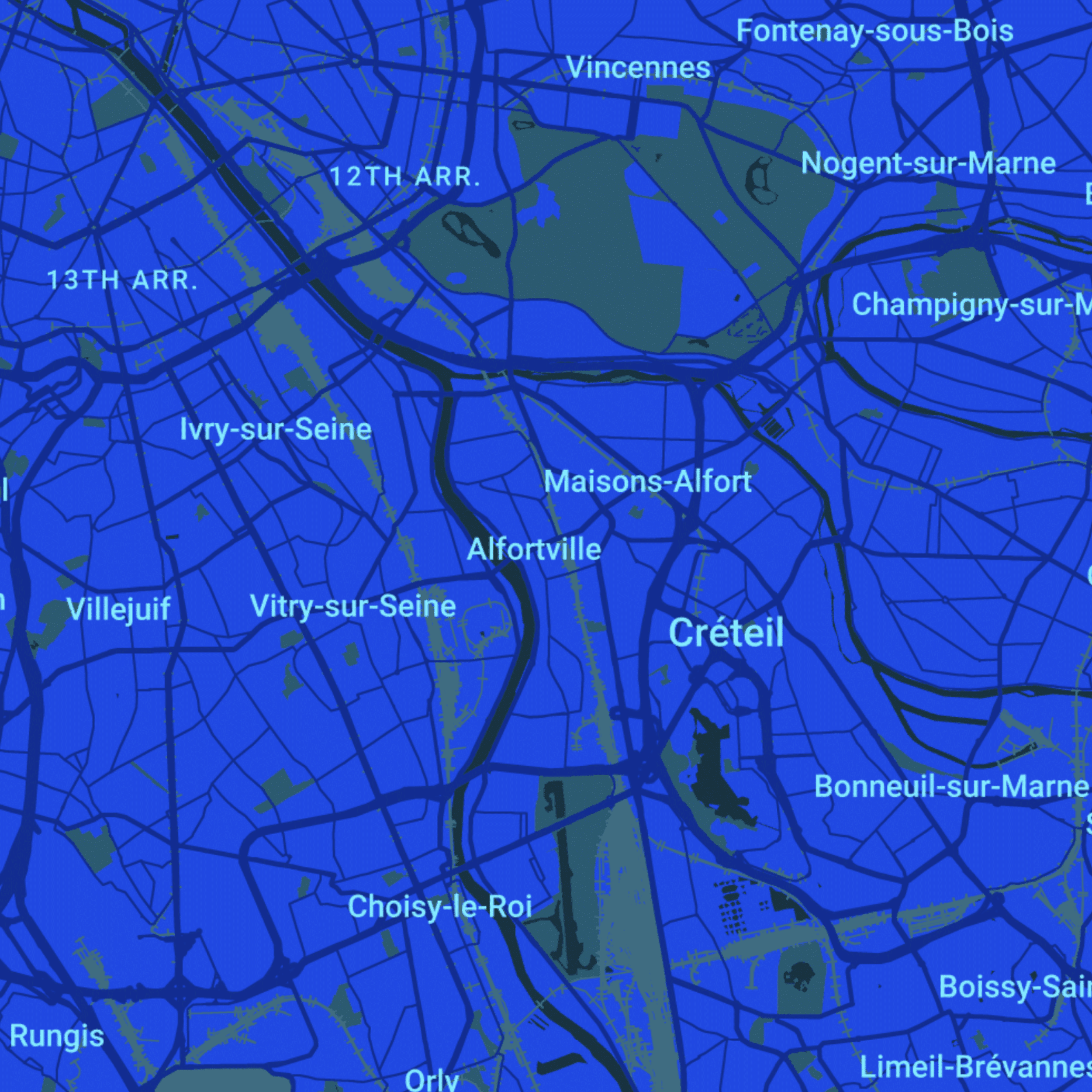 carte Urgences vétérinaires Alfortville (94140)