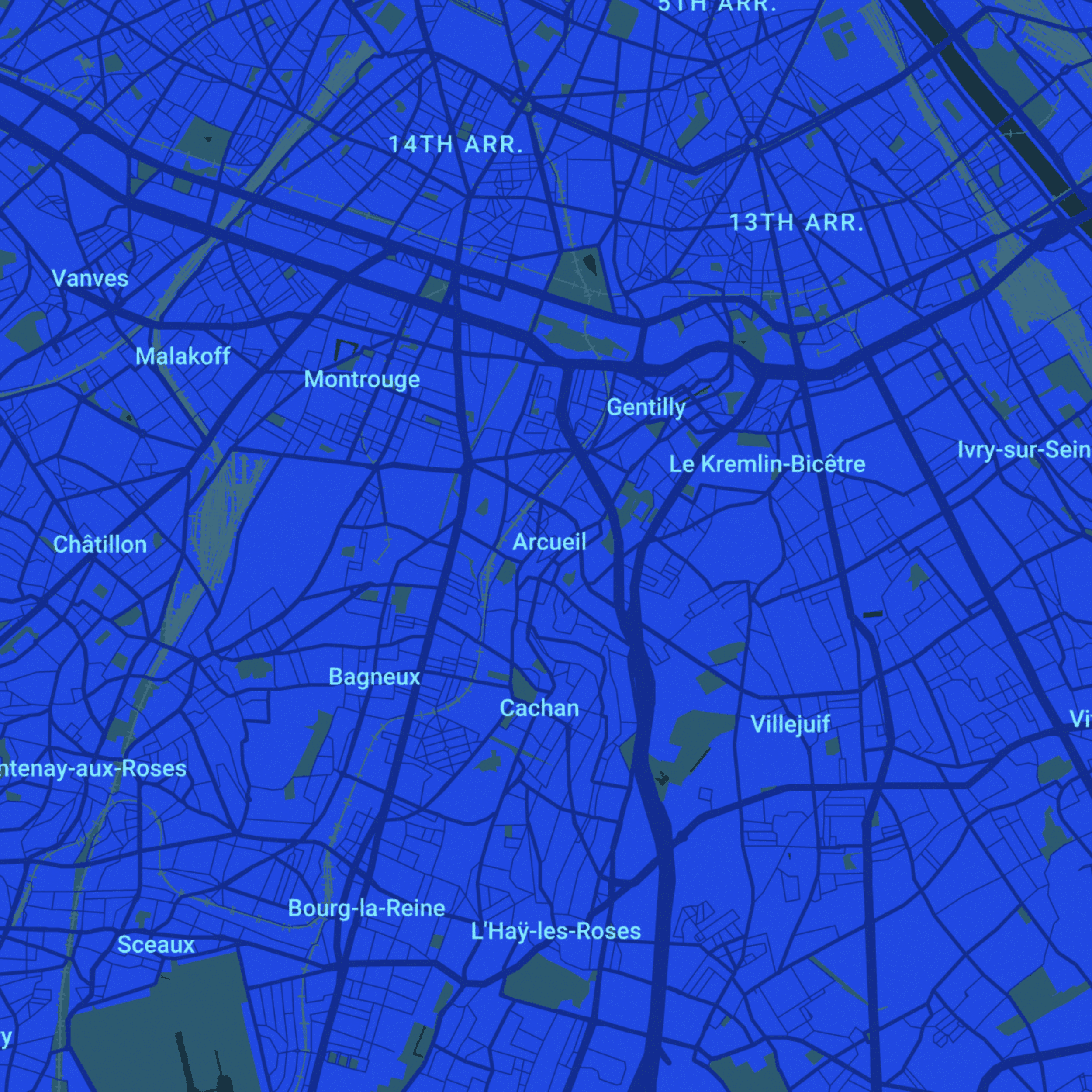 carte Urgences vétérinaires Arcueil (94110)