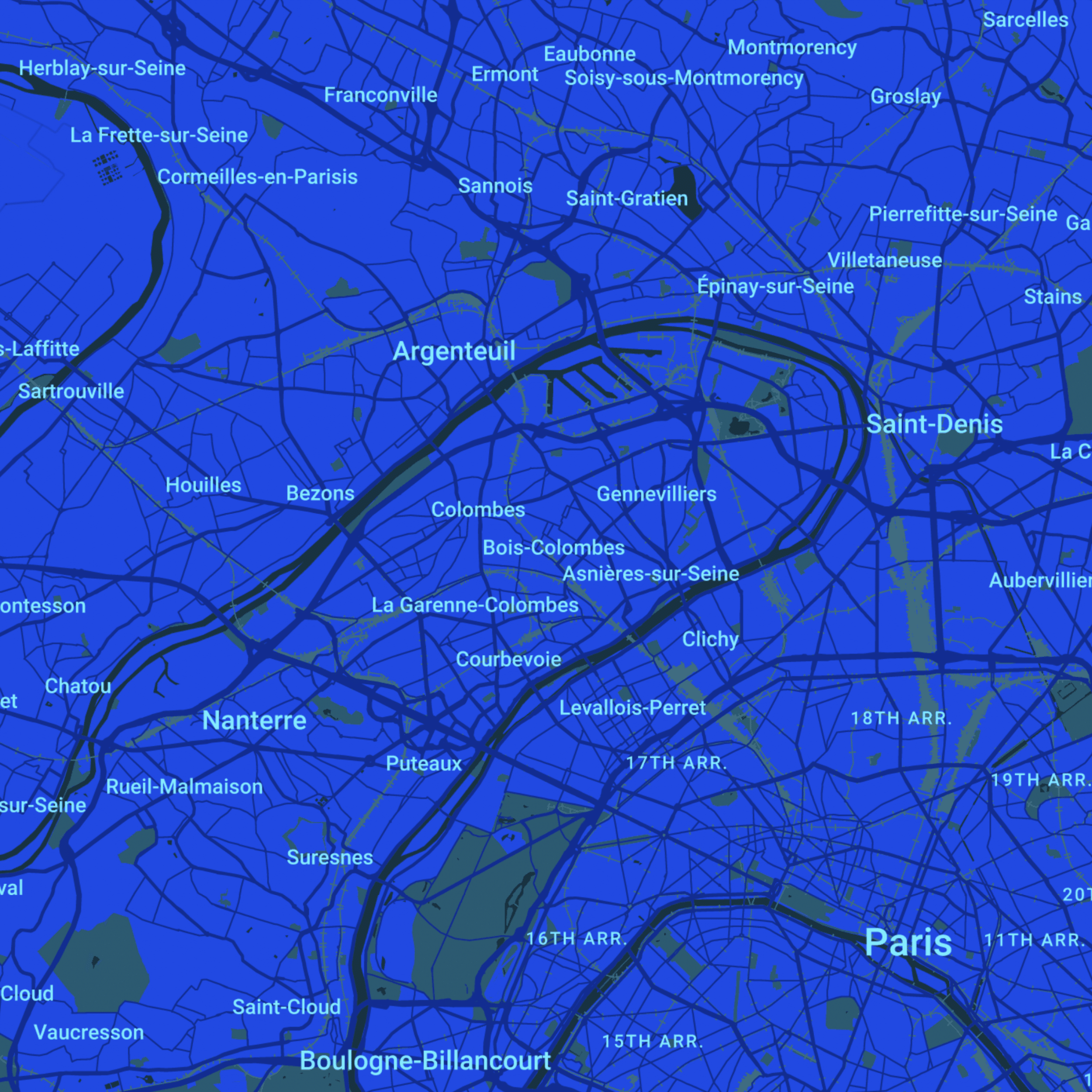 carte Urgences vétérinaires  Bois-Colombes (92270)