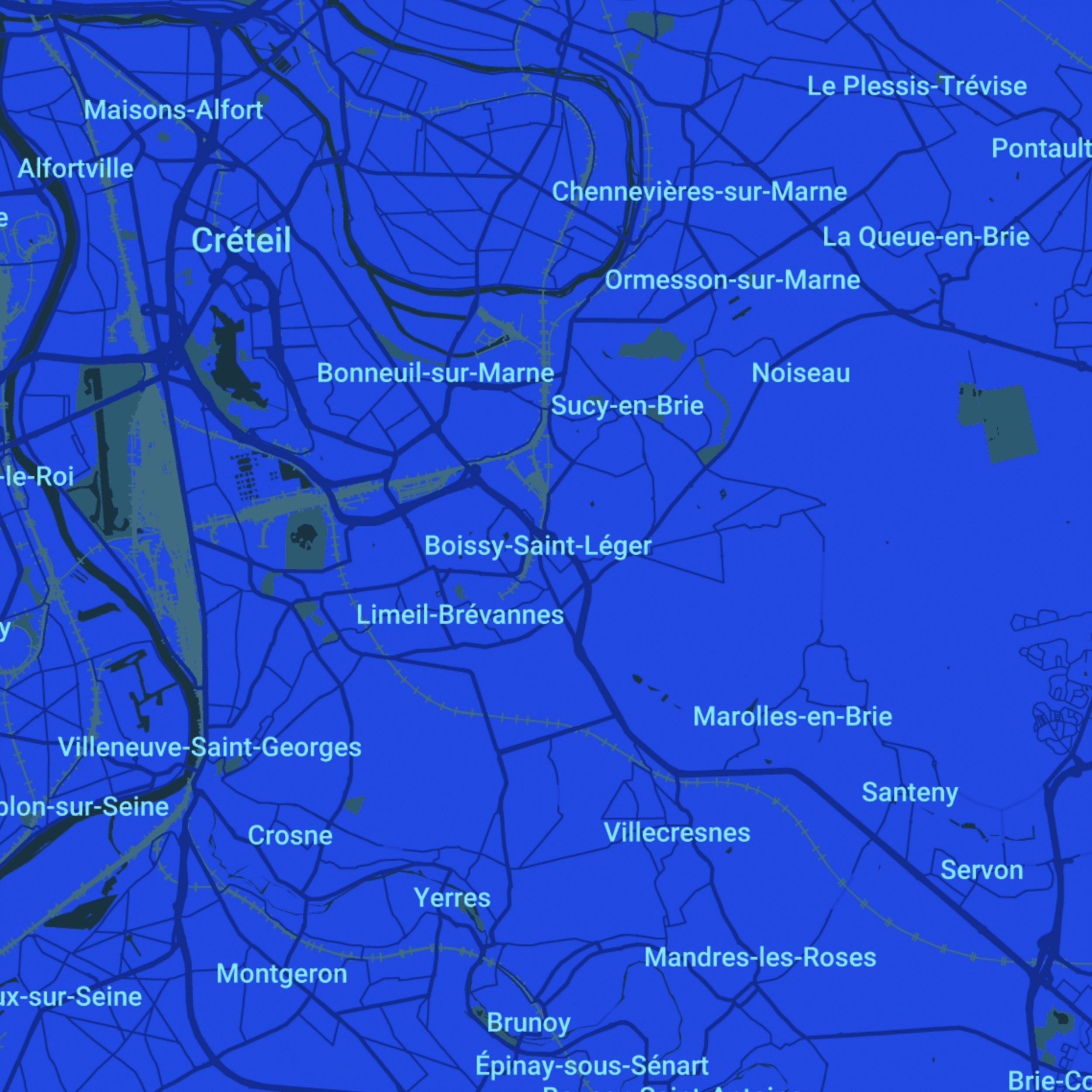 carte  Urgences Vétérinaires Boissy-Saint-Léger (94470)