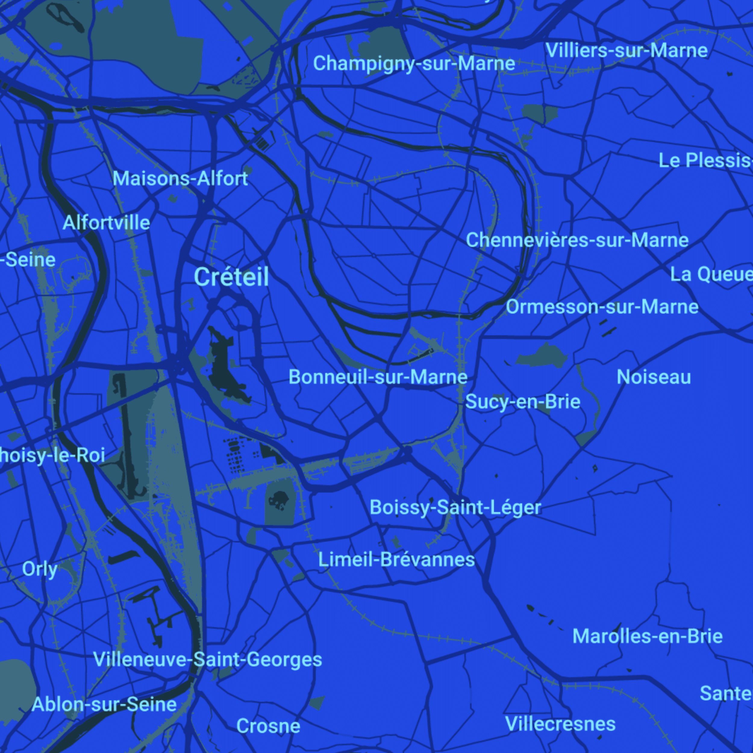 carte Urgences vétérinaires Bonneuil-sur-Marne (94380)