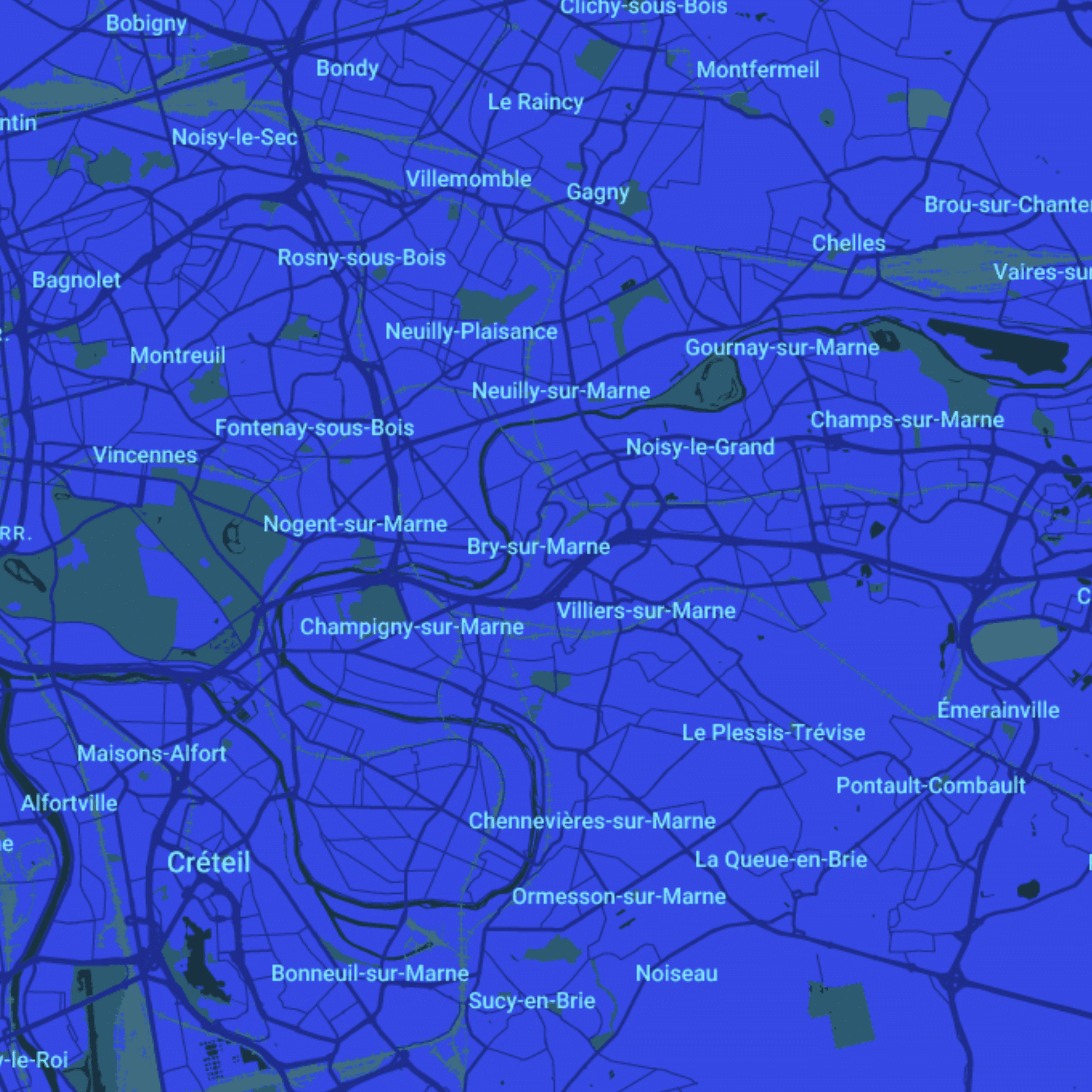 carte Urgences Vétérinaires Bry-sur-Marne (94360)