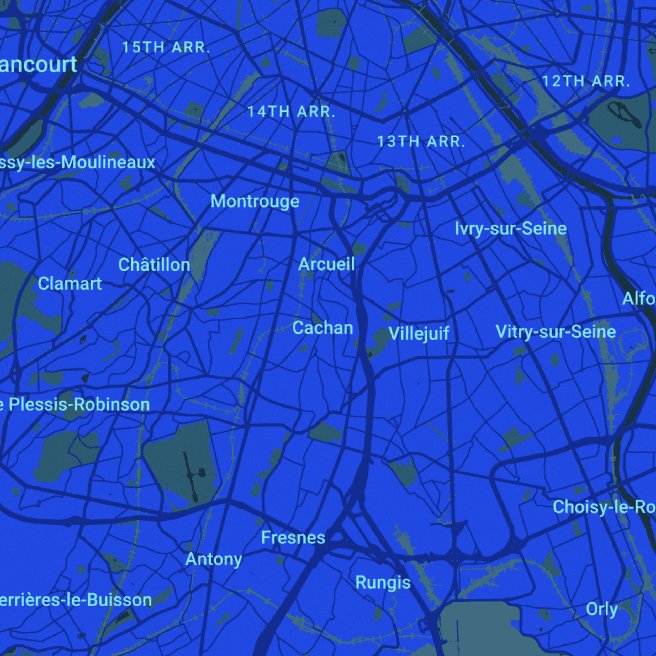 carte Urgences Vétérinaires Cachan (94230)