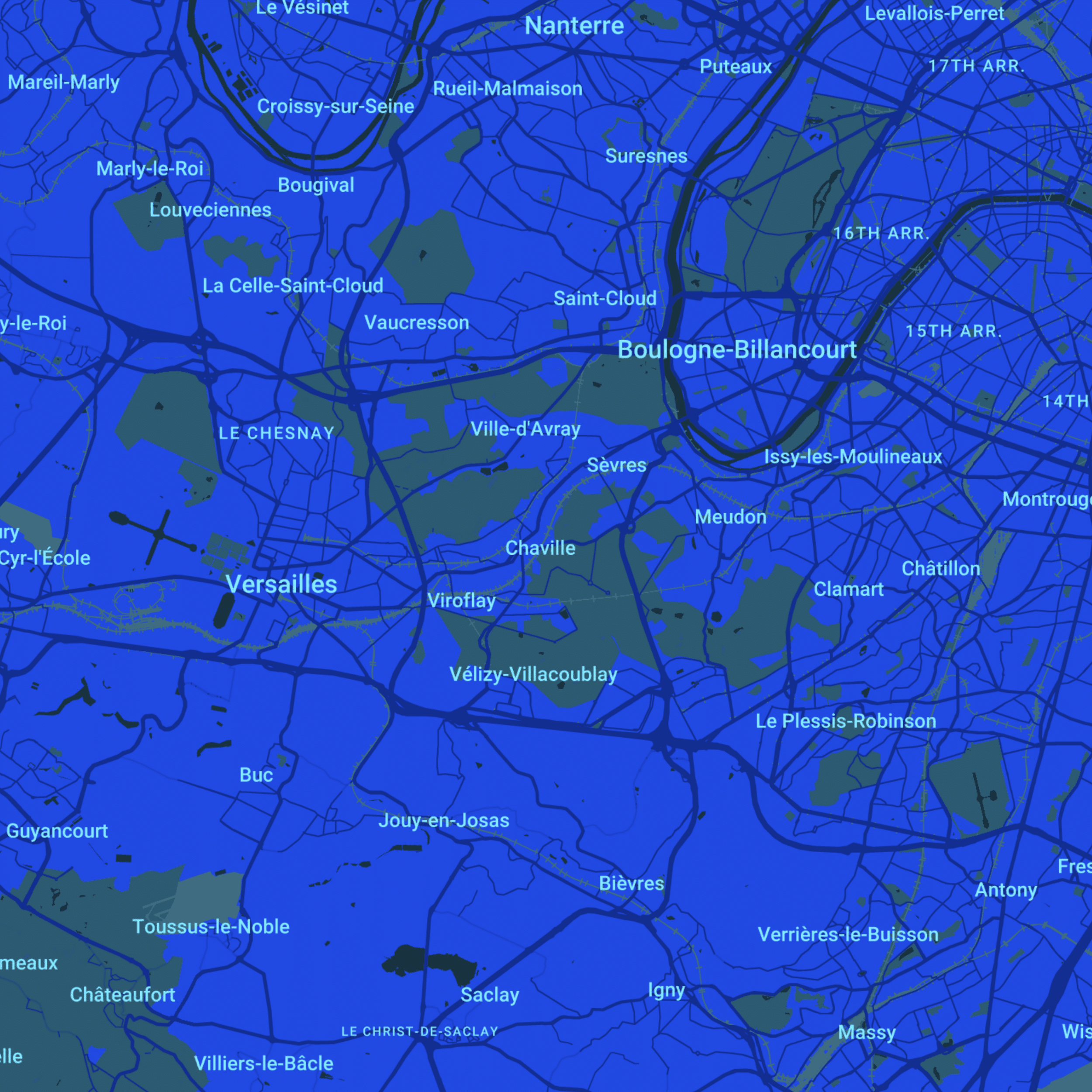 carte Urgences vétérinaires Chaville (92370)