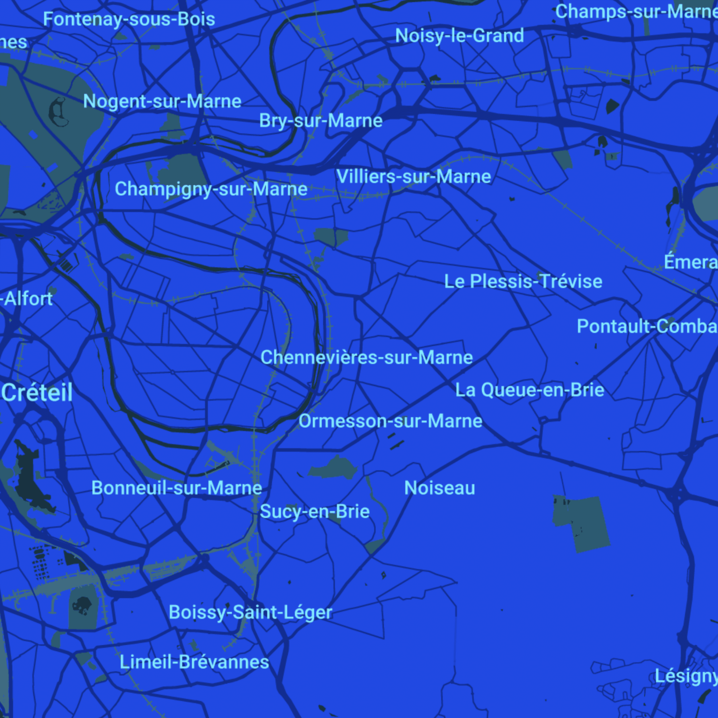 carte Urgences vétérinaires Chennevières-sur-Marne (94430)