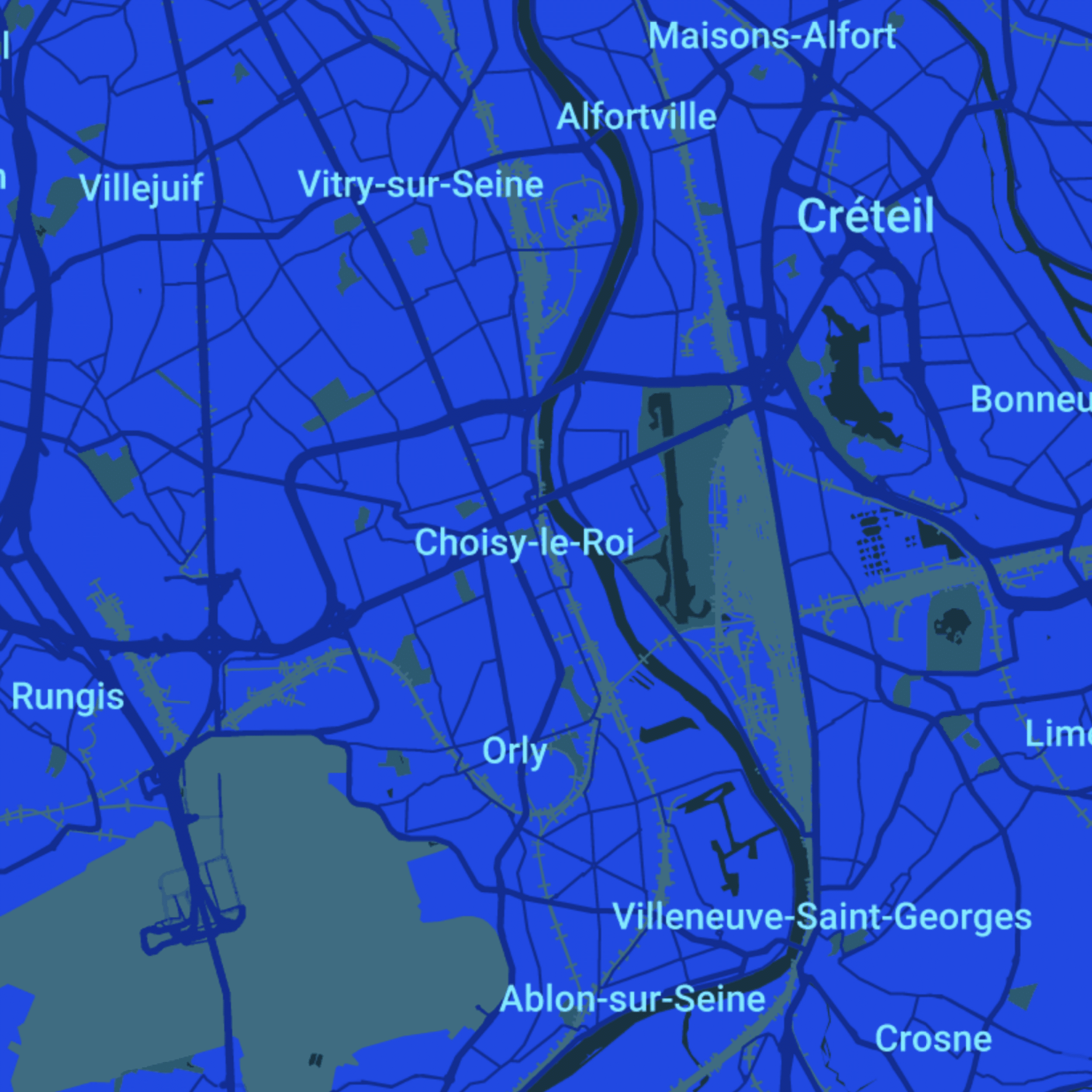 carte Urgences vétérinaires Choisy-le-Roi (94600)