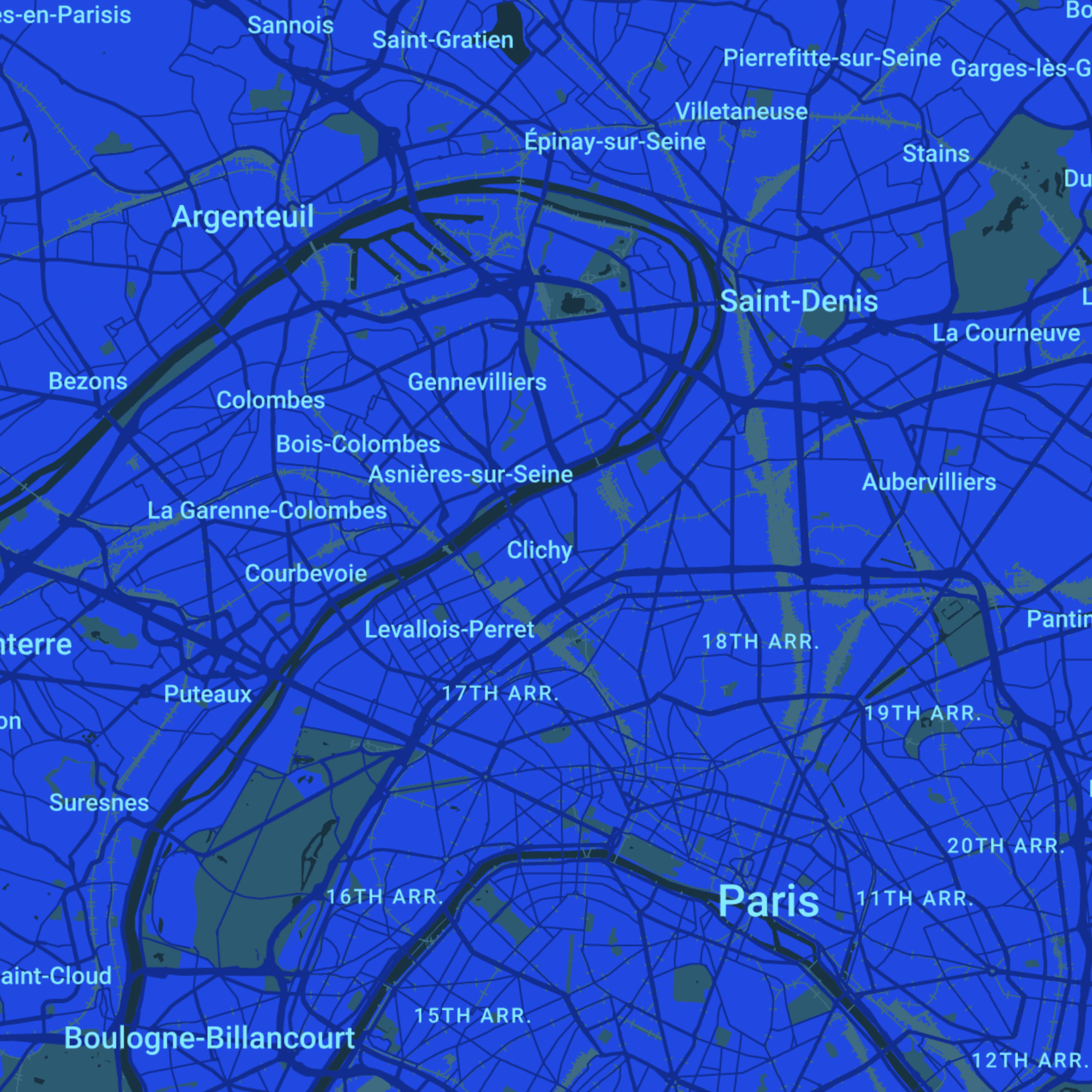 carte Urgences vétérinaires Clichy (92110)