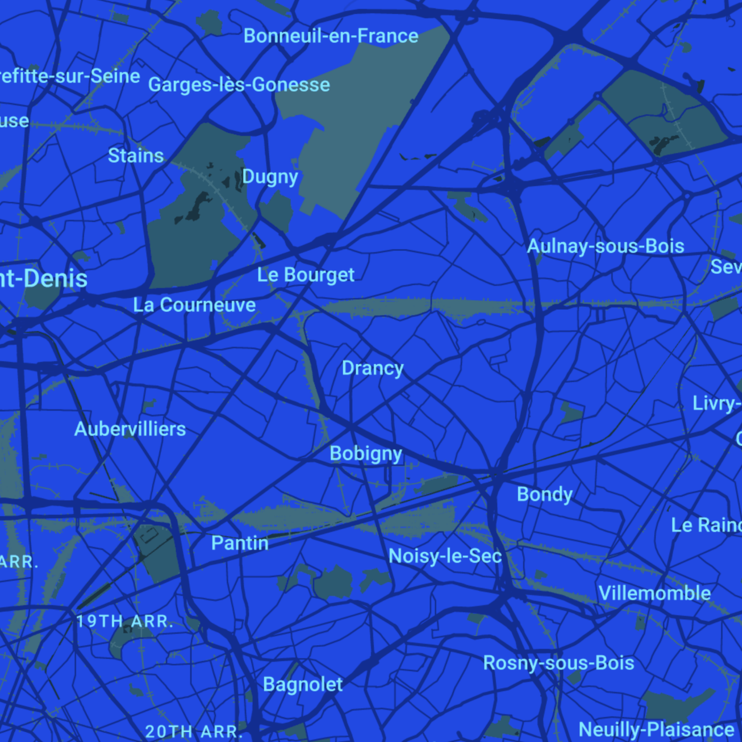 carte Urgences vétérinaires Drancy (93700)