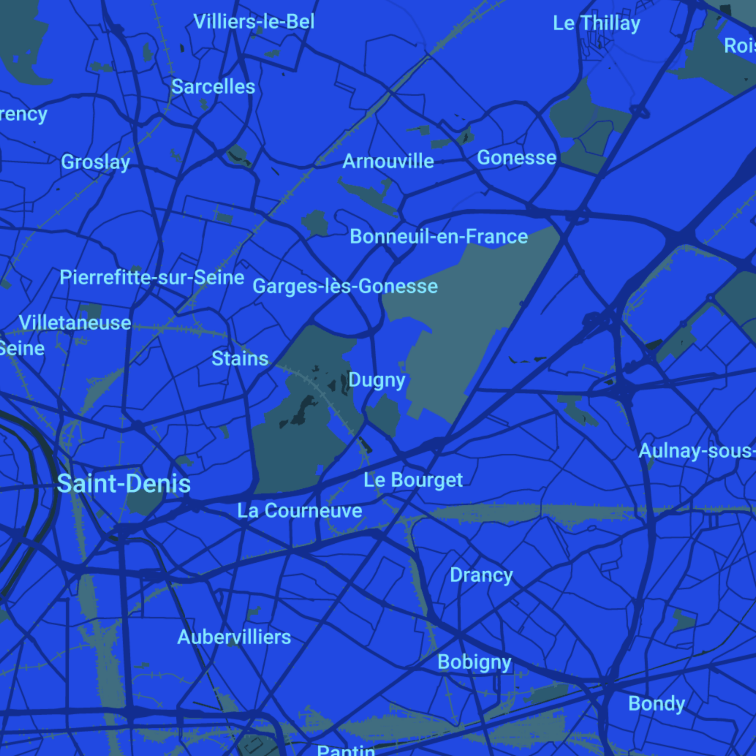 carte Urgences vétérinaires Dugny (93440)