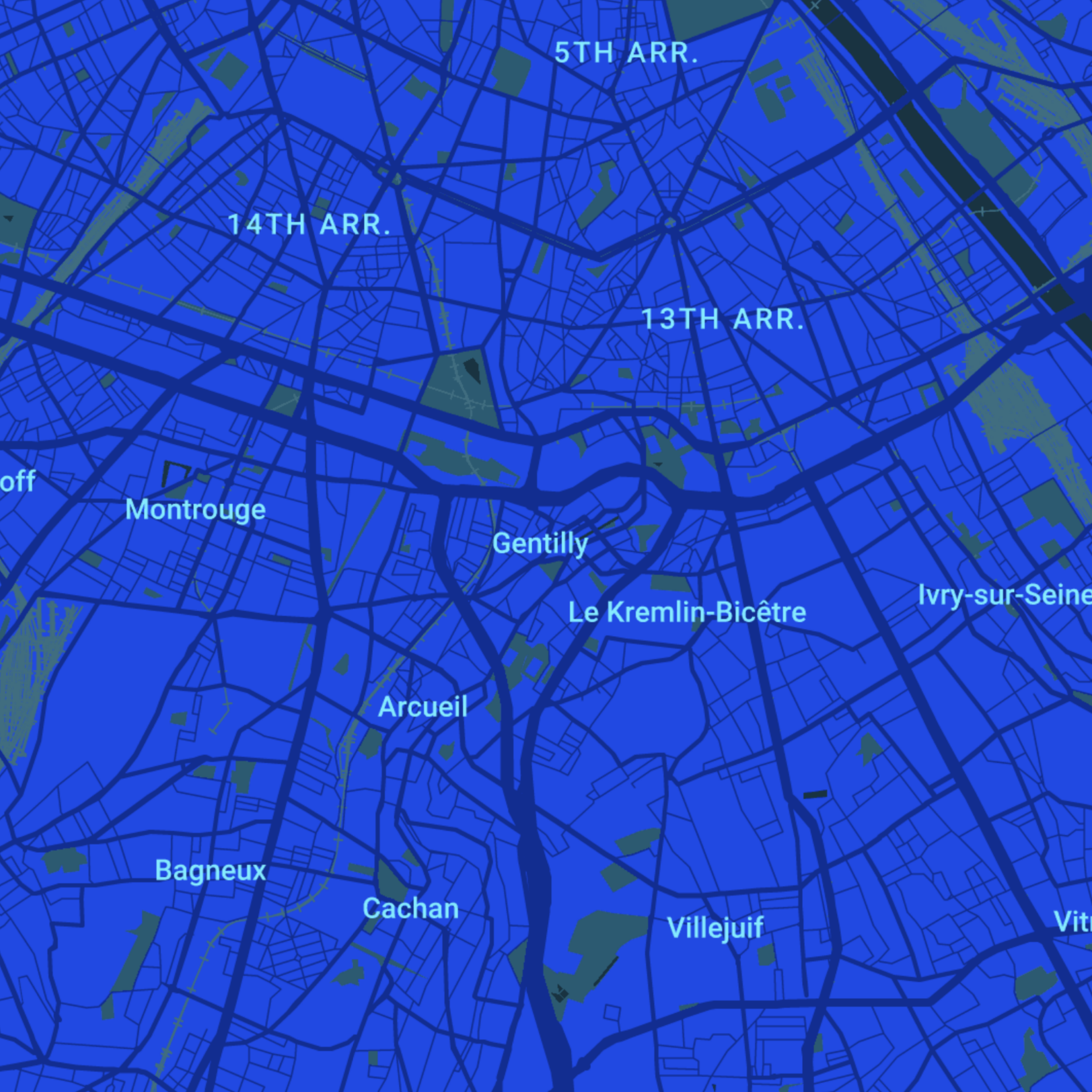 carte Urgences vétérinaires Gentilly (94250)