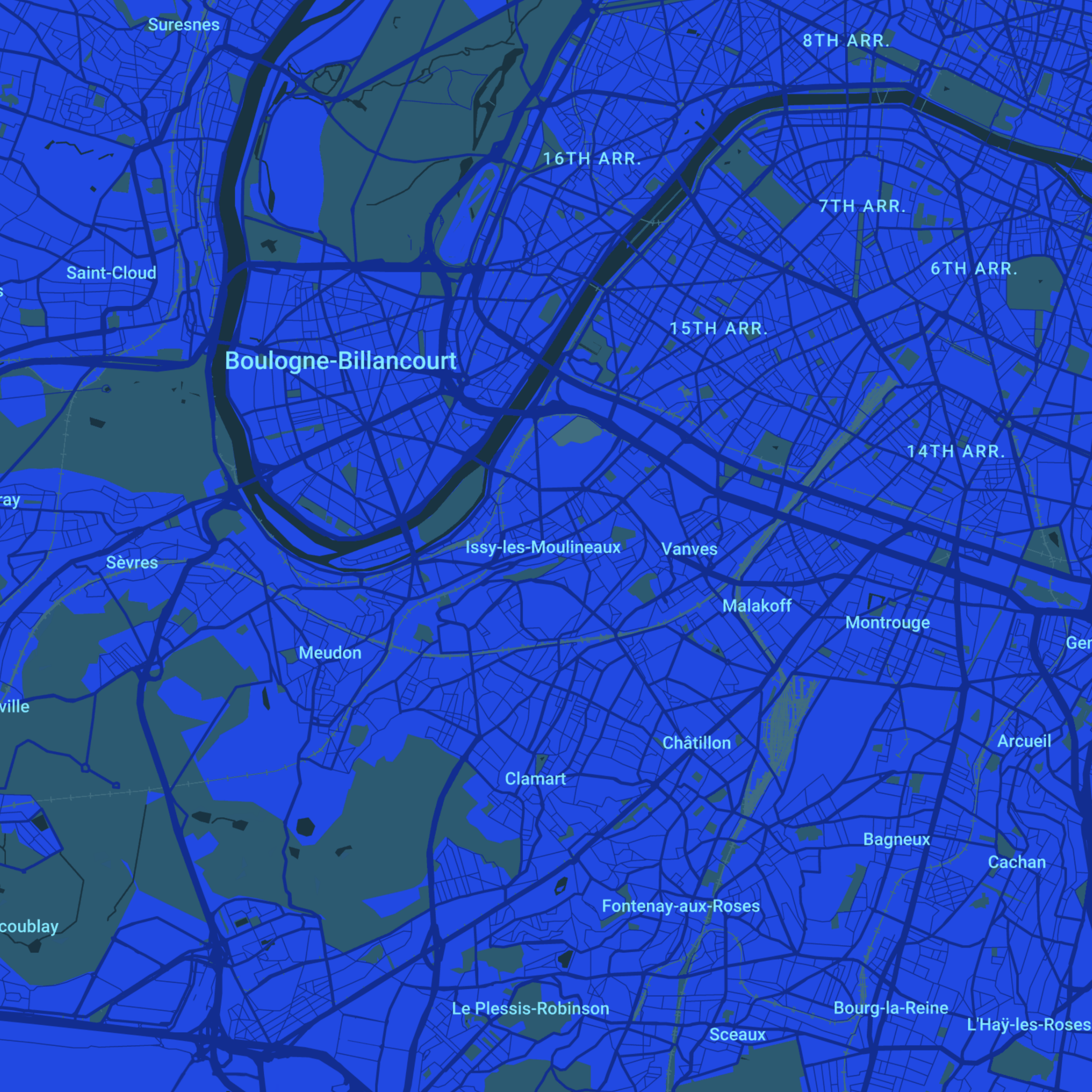 carte Urgences vétérinaires Issy-les-Moulineaux (92130)