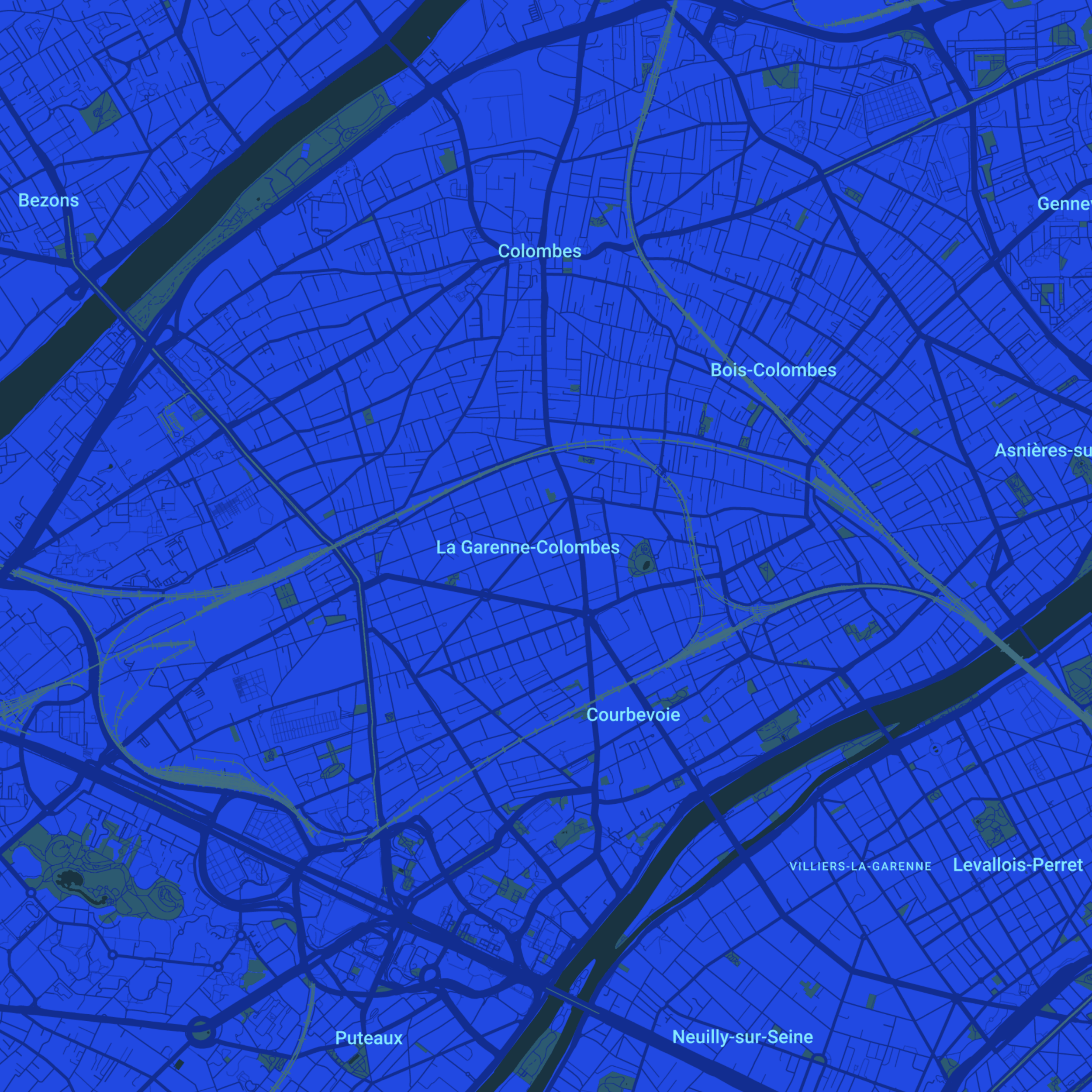 carte Urgences vétérinaires La Garenne-Colombes (92250)