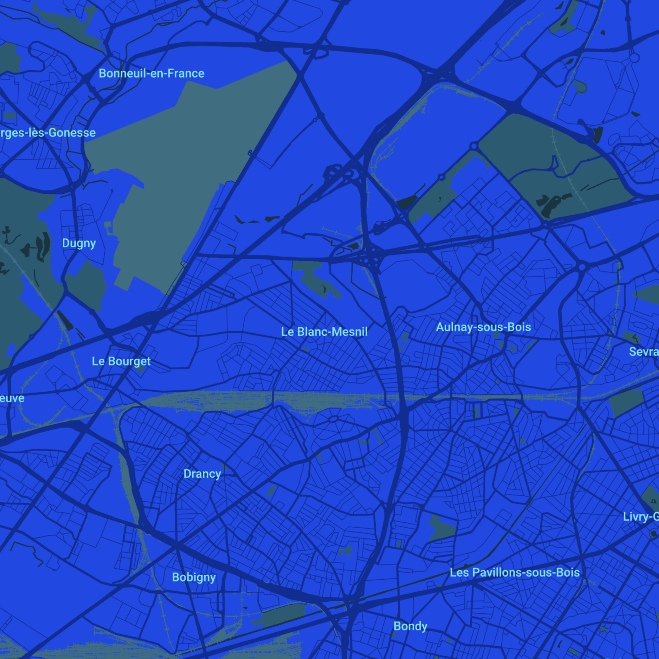 carte Urgences vétérinaires Le Blanc-Mesnil (93150)