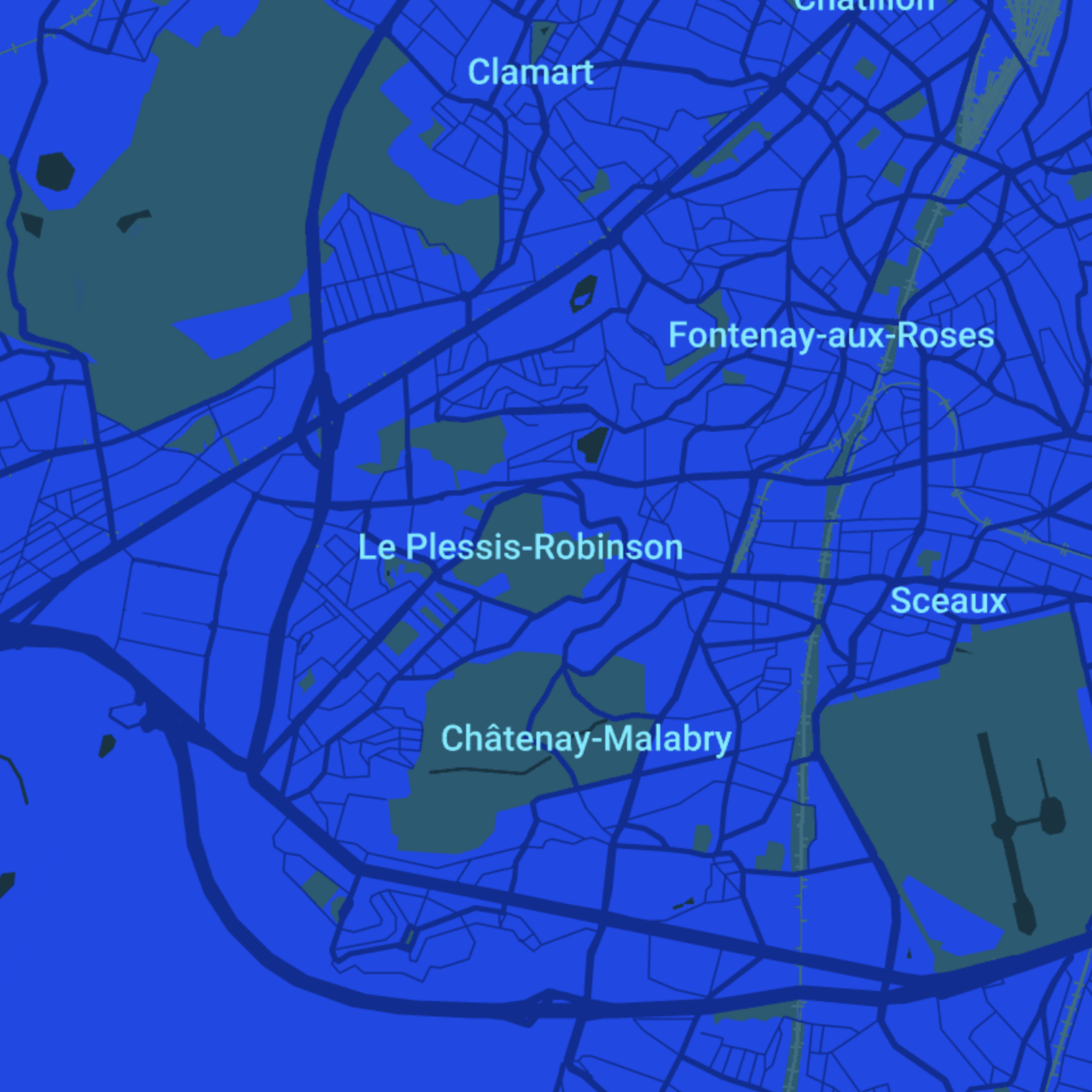 carte Urgences vétérinaires Le Plessis-Robinson (92350)