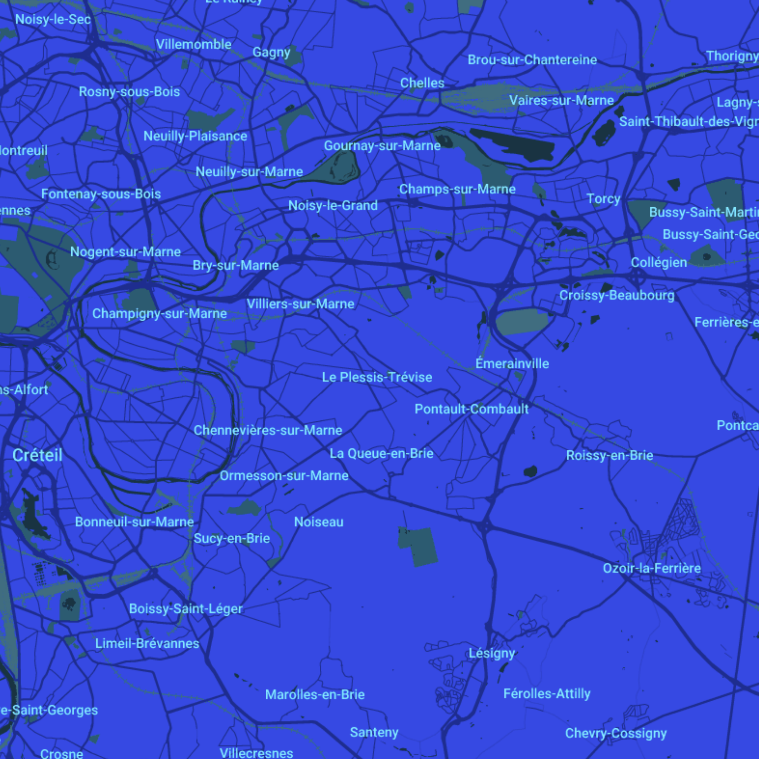 carte Urgences vétérinaires Le Plessis-Trévise (94420)