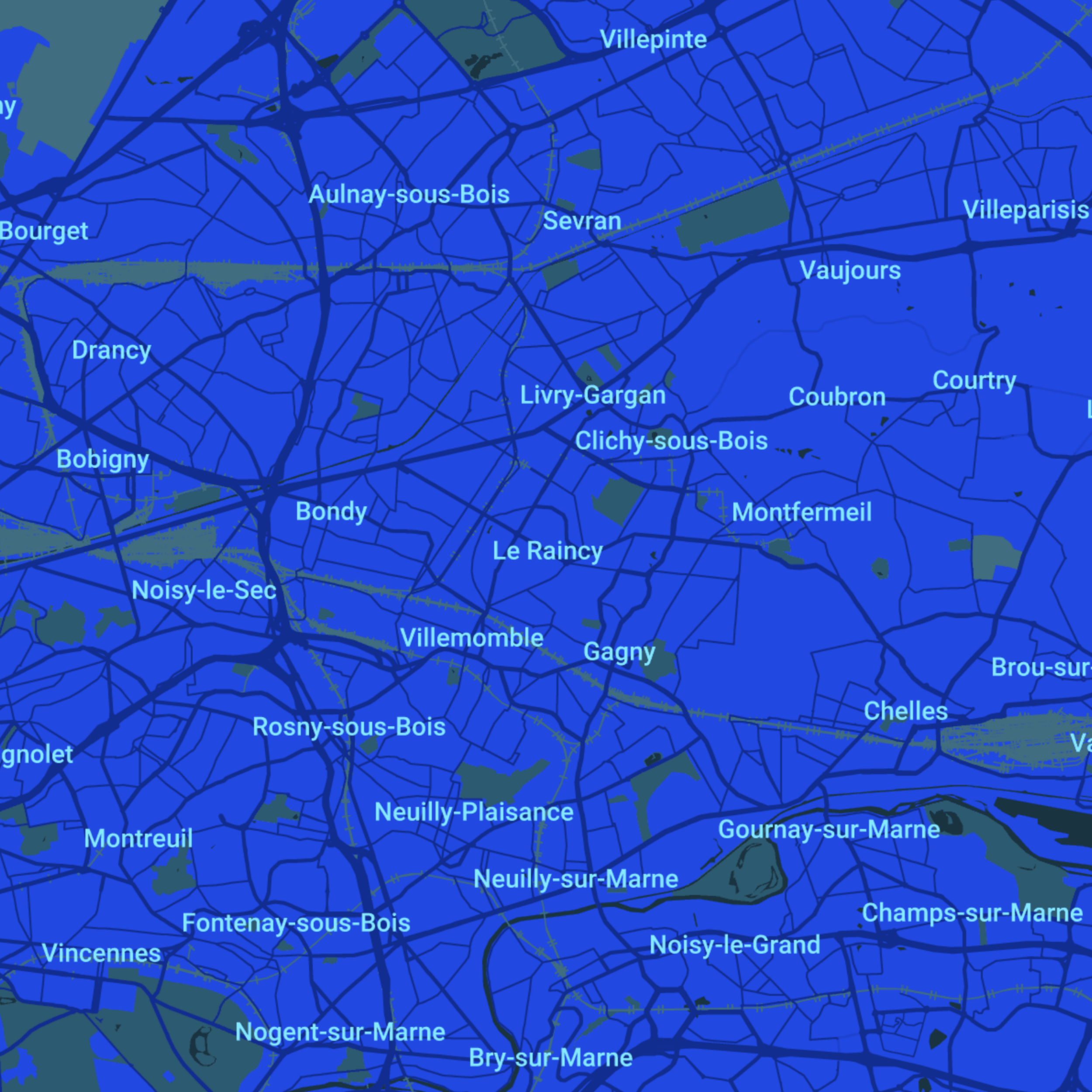 carte Urgences vétérinaires Le Raincy (93340)