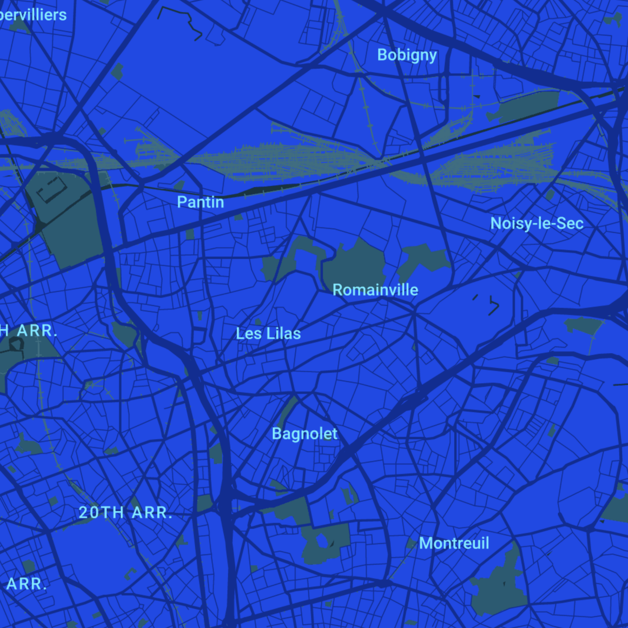 carte Urgences vétérinaires Les Lilas (93260)