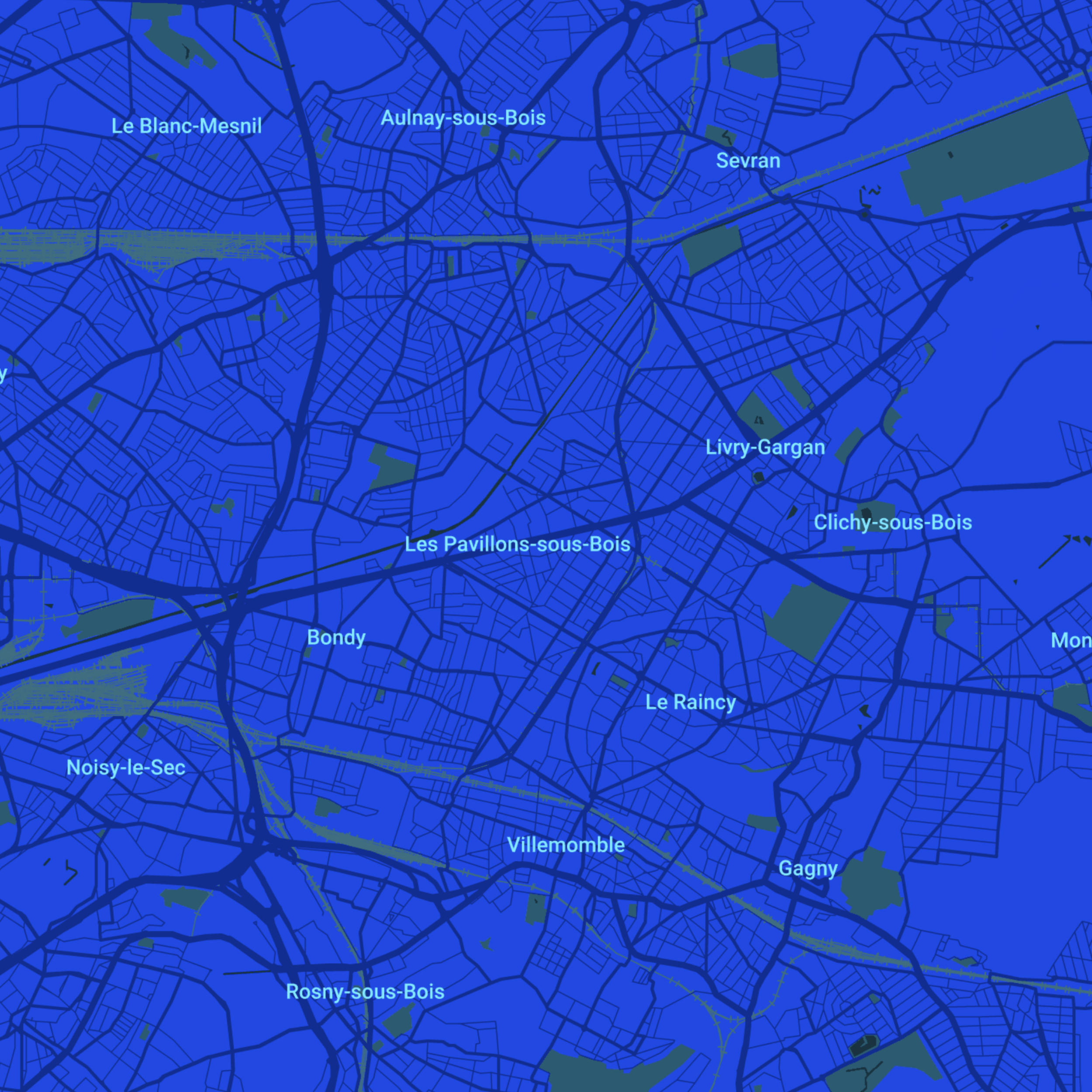 carte Urgences vétérinaires Les Pavillons-sous-Bois (93320)