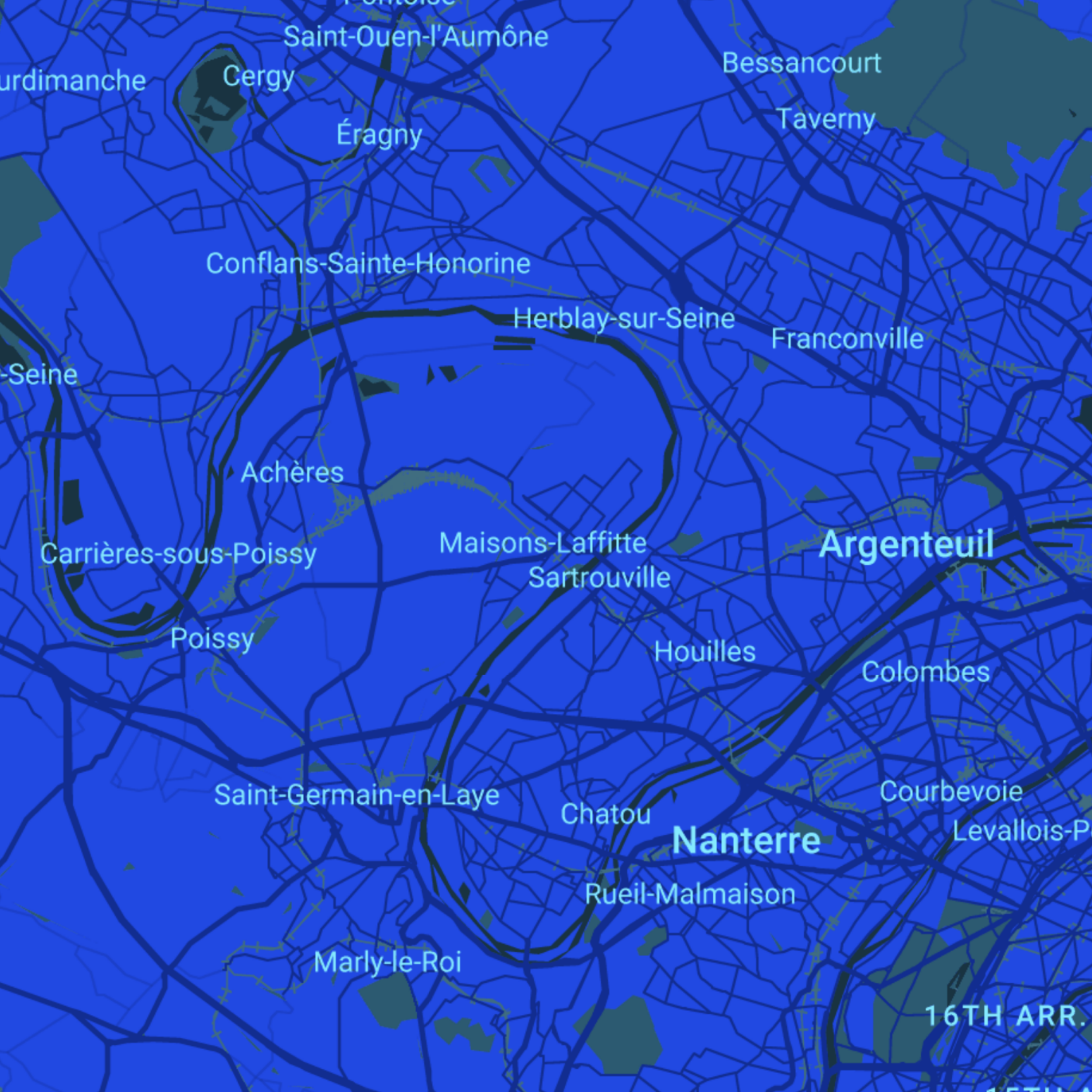 carte Urgences vétérinaires Maisons-Laffitte (78600)