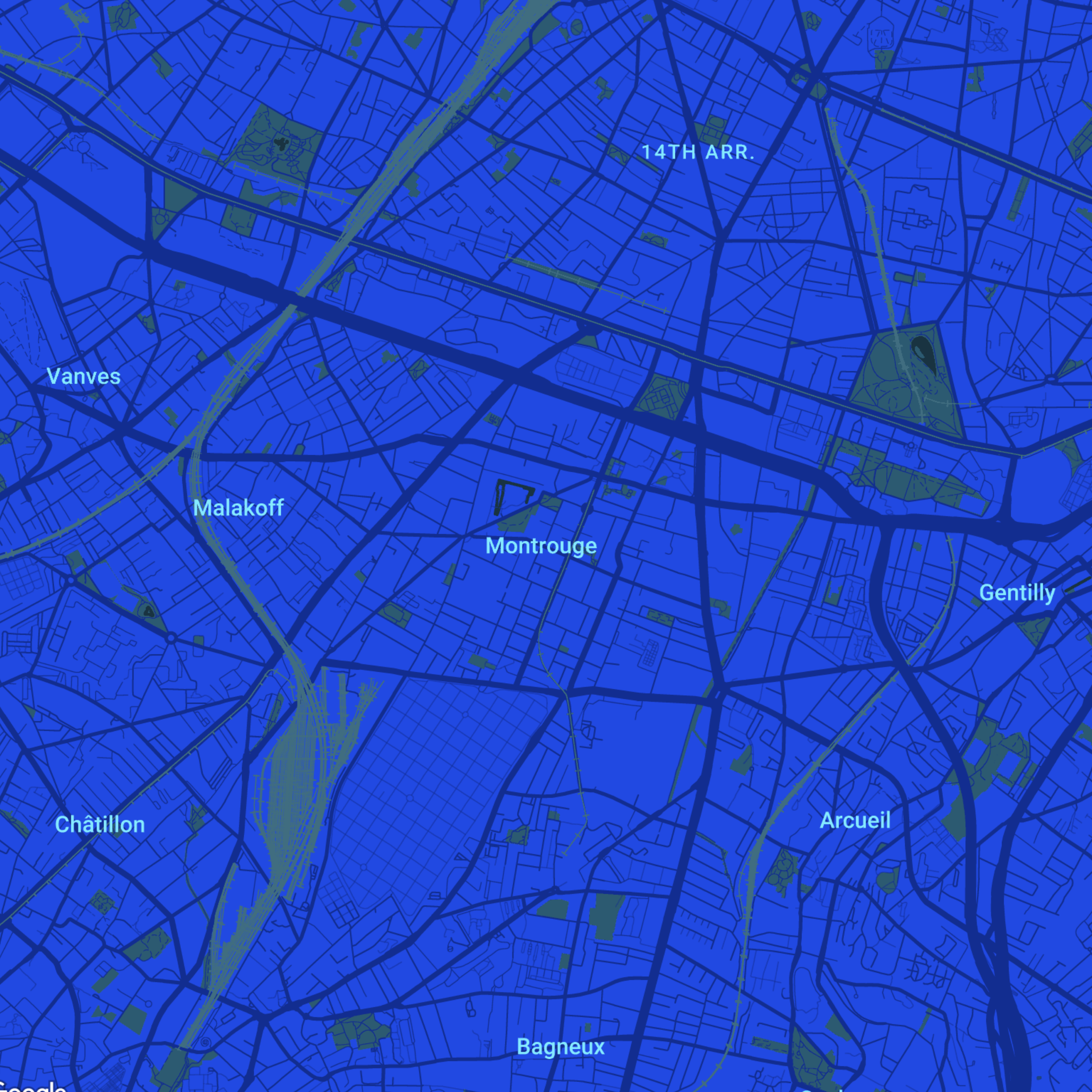 carte Urgences vétérinaires Montrouge (92120)