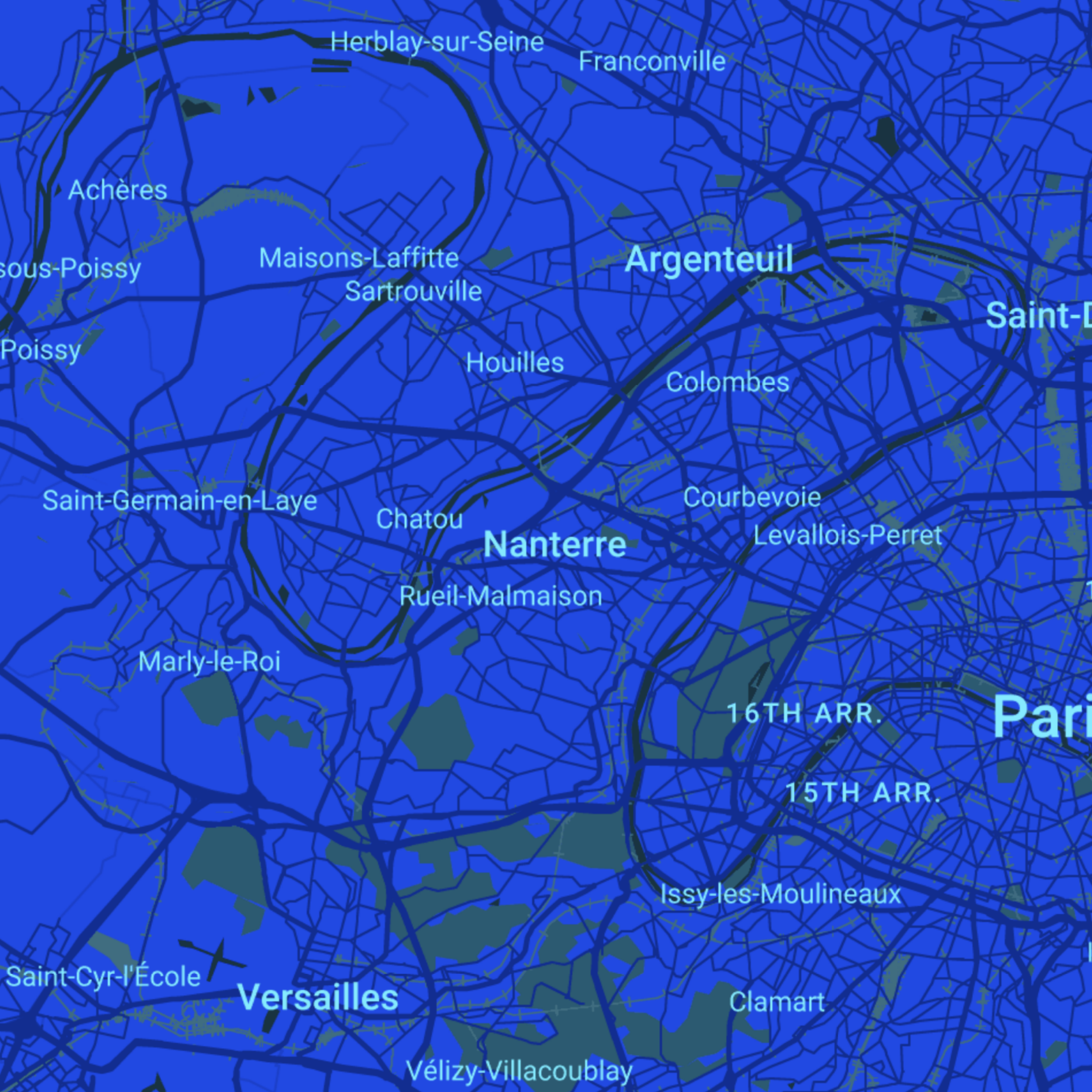 carte Urgences vétérinaires Nanterre (92000)