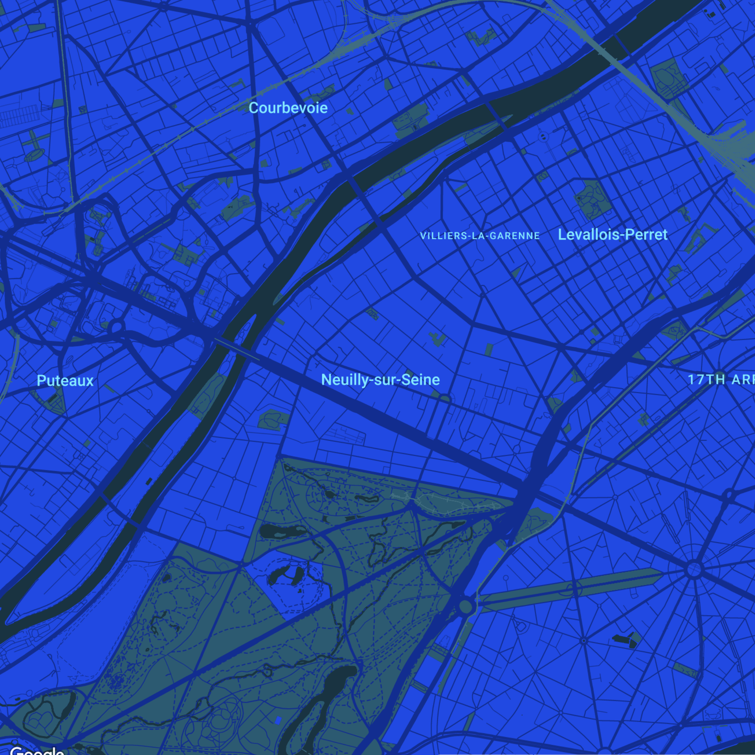 carte Urgences vétérinaires Neuilly-sur-Seine (92200)