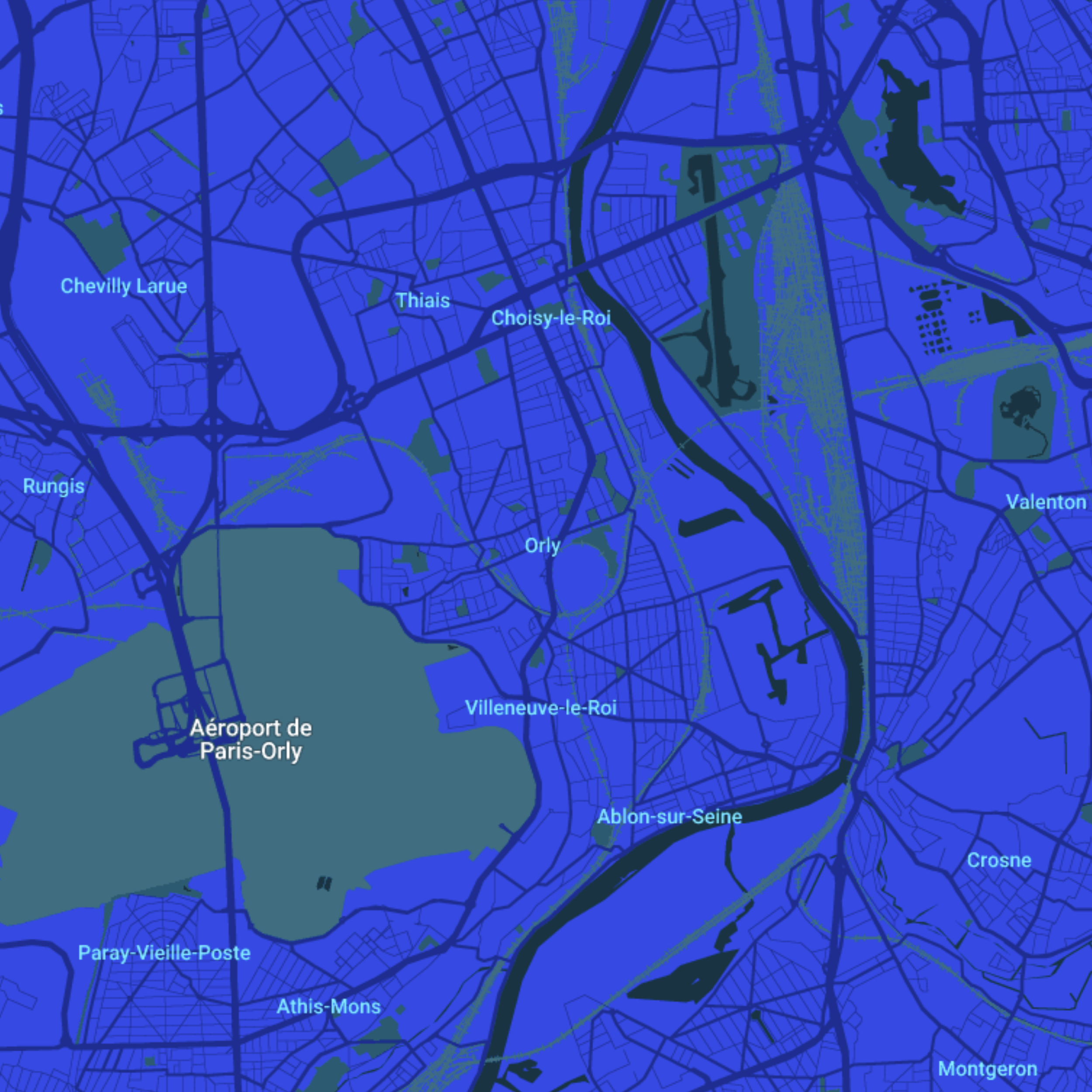 carte Urgences vétérinaires Orly (94310)