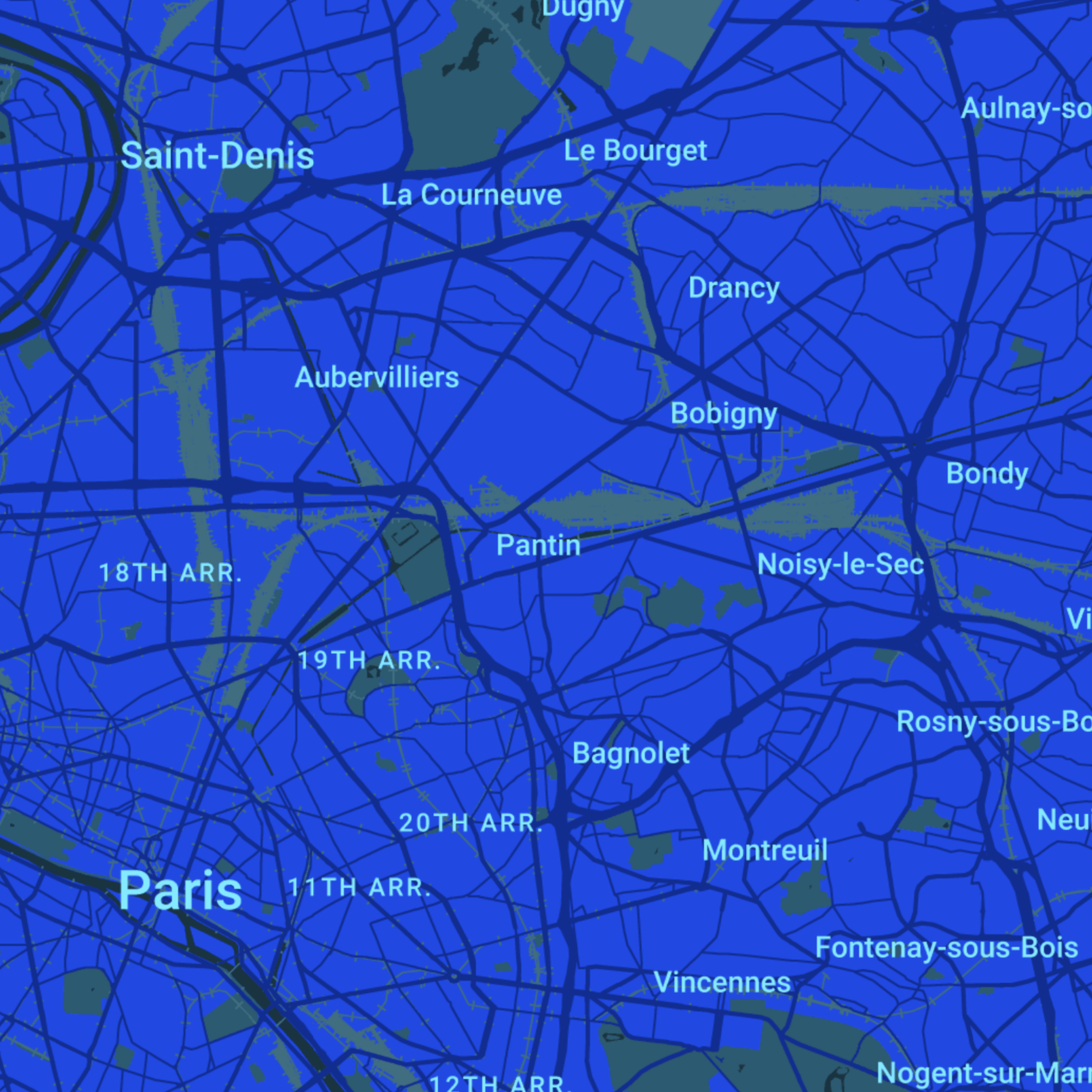 carte Urgences vétérinaires Pantin (93500)