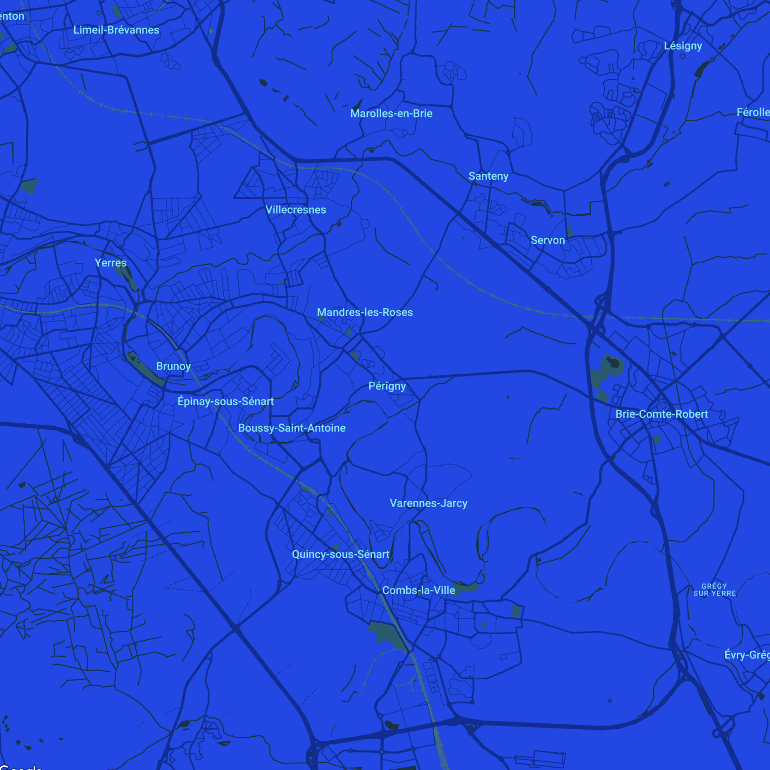 carte Urgences vétérinaires Perigny (94520)