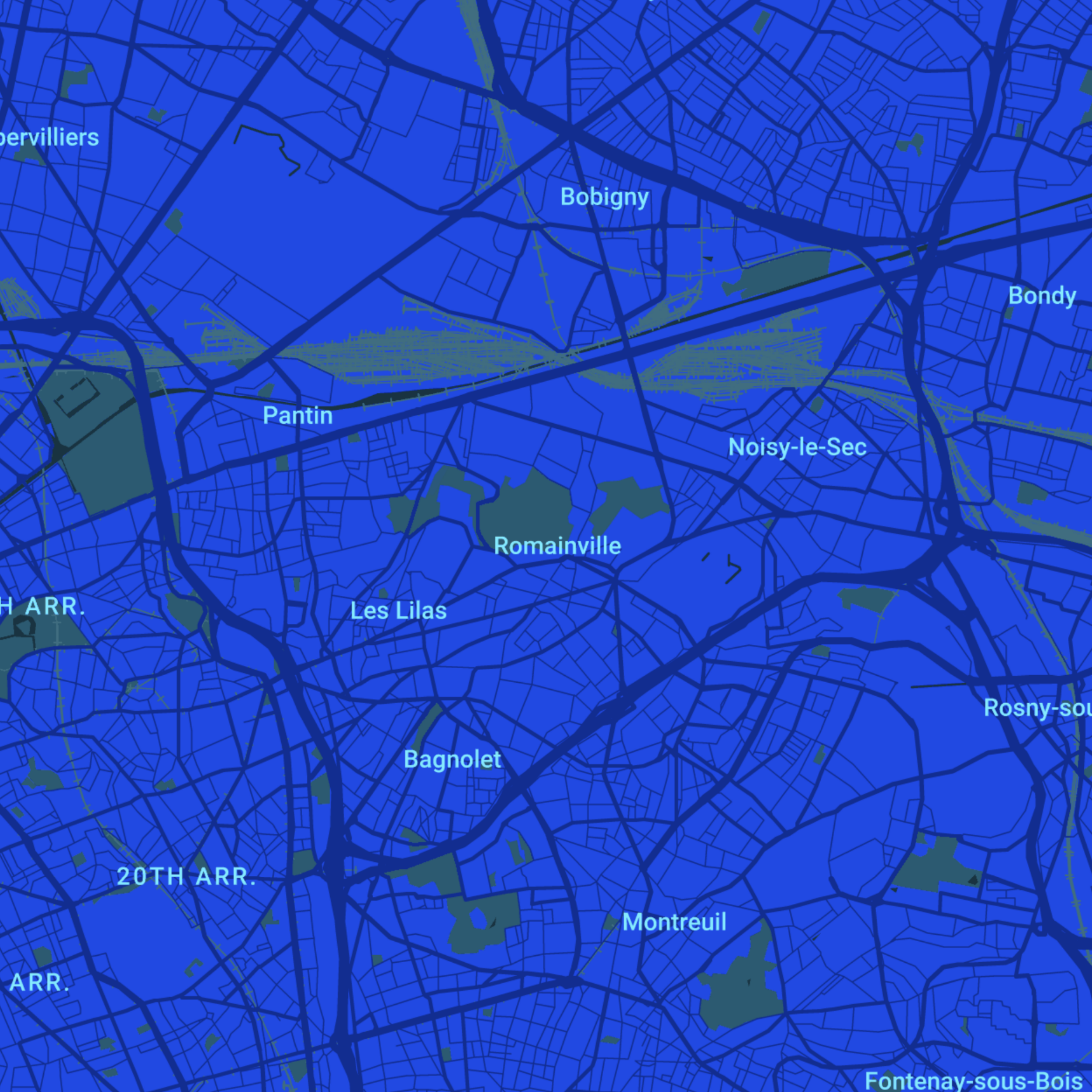 carte Urgences vétérinaires Romainville (93230)