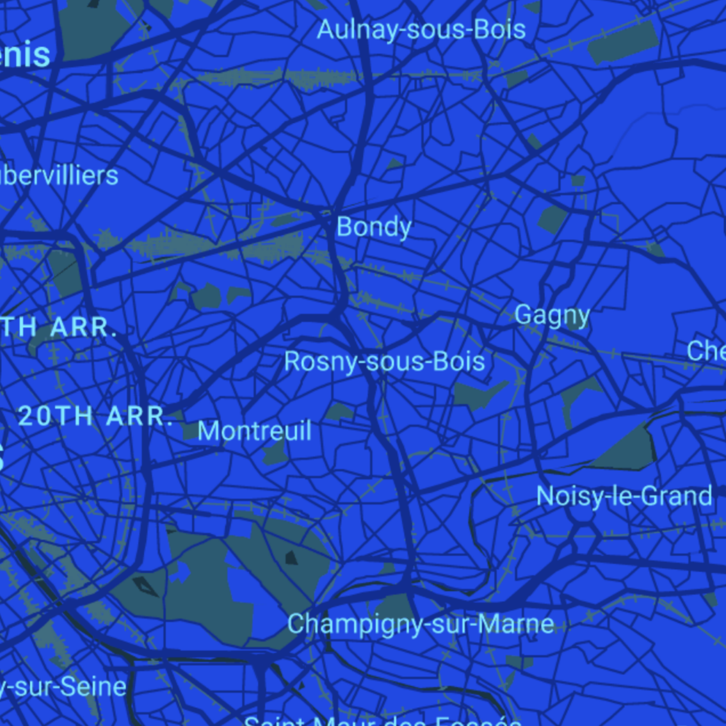 carte Urgences vétérinaires Rosny-sous-Bois (93110)