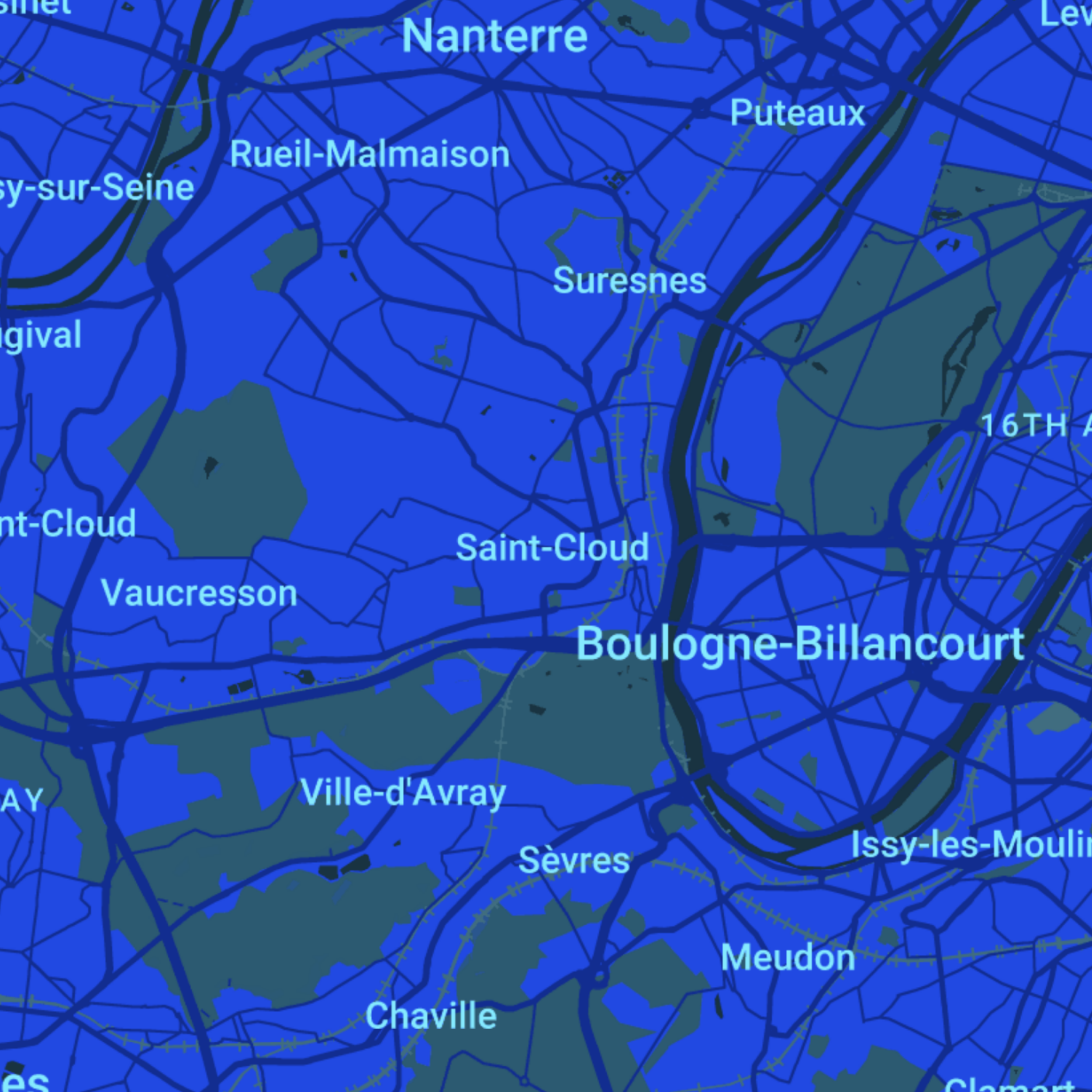 carte Urgences vétérinaires Saint-Cloud (92210)