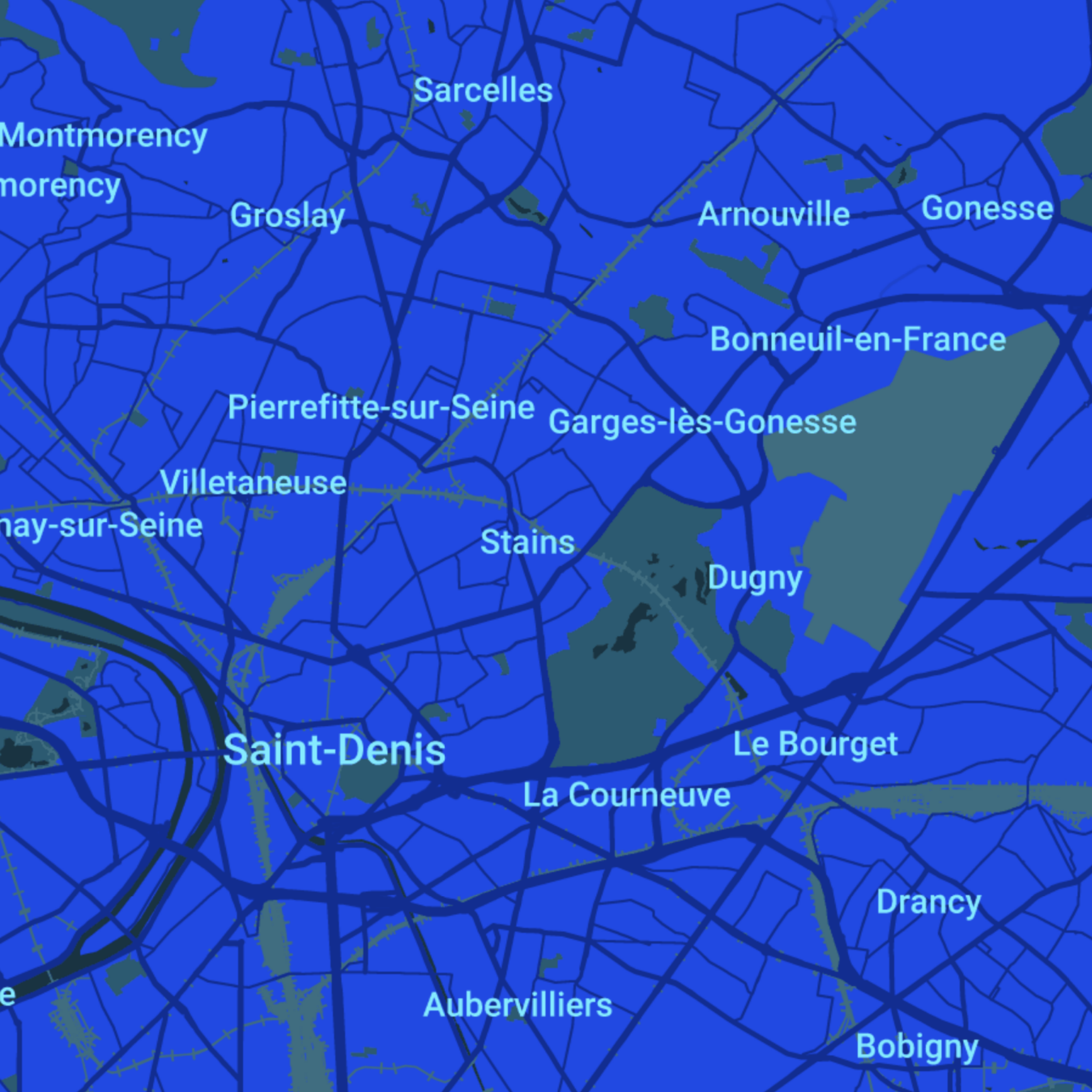 carte Urgences vétérinaires Stains (93240)