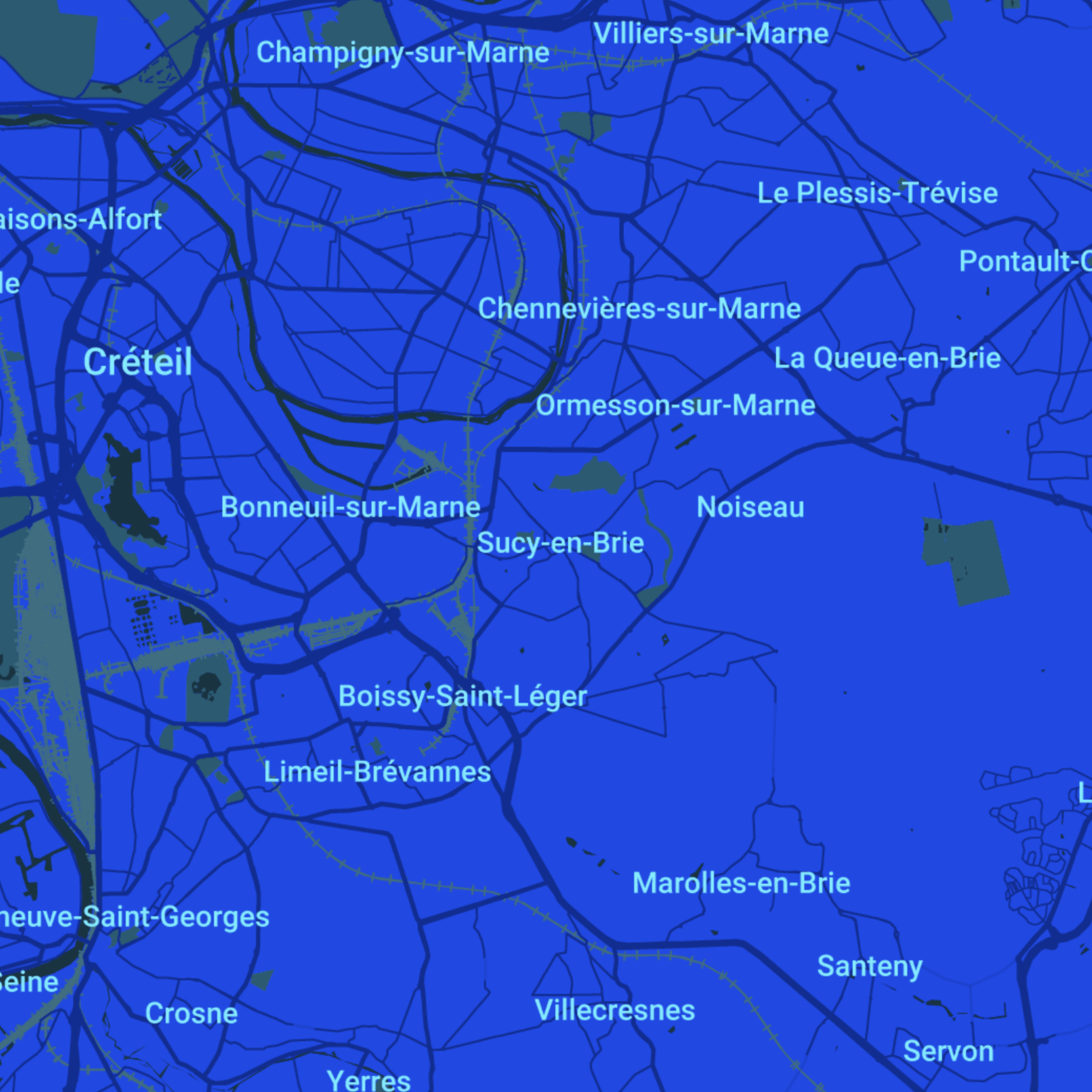 carte Urgences vétérinaires Sucy-en-Brie (94370)