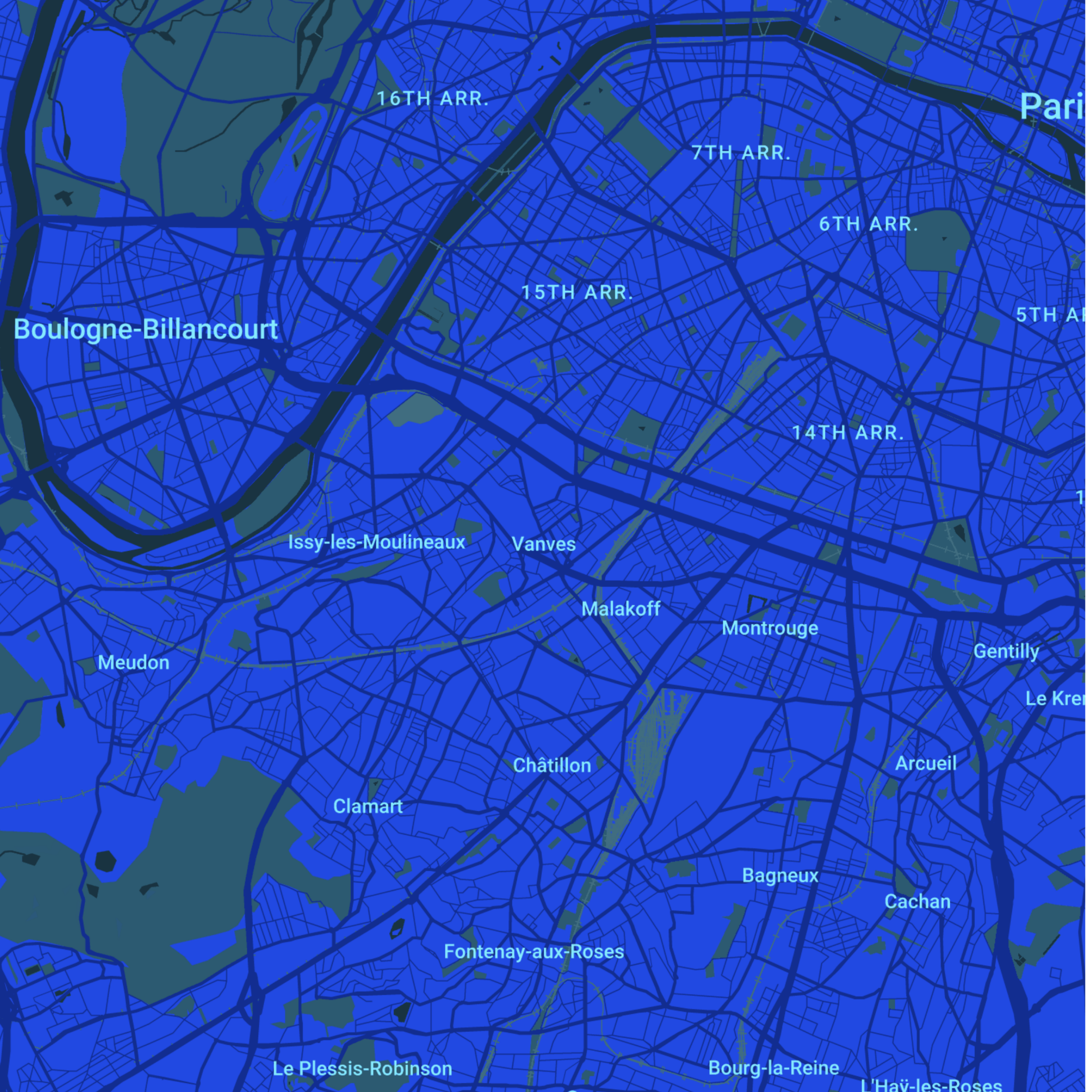 carte Urgences vétérinaires Vanves (92170)