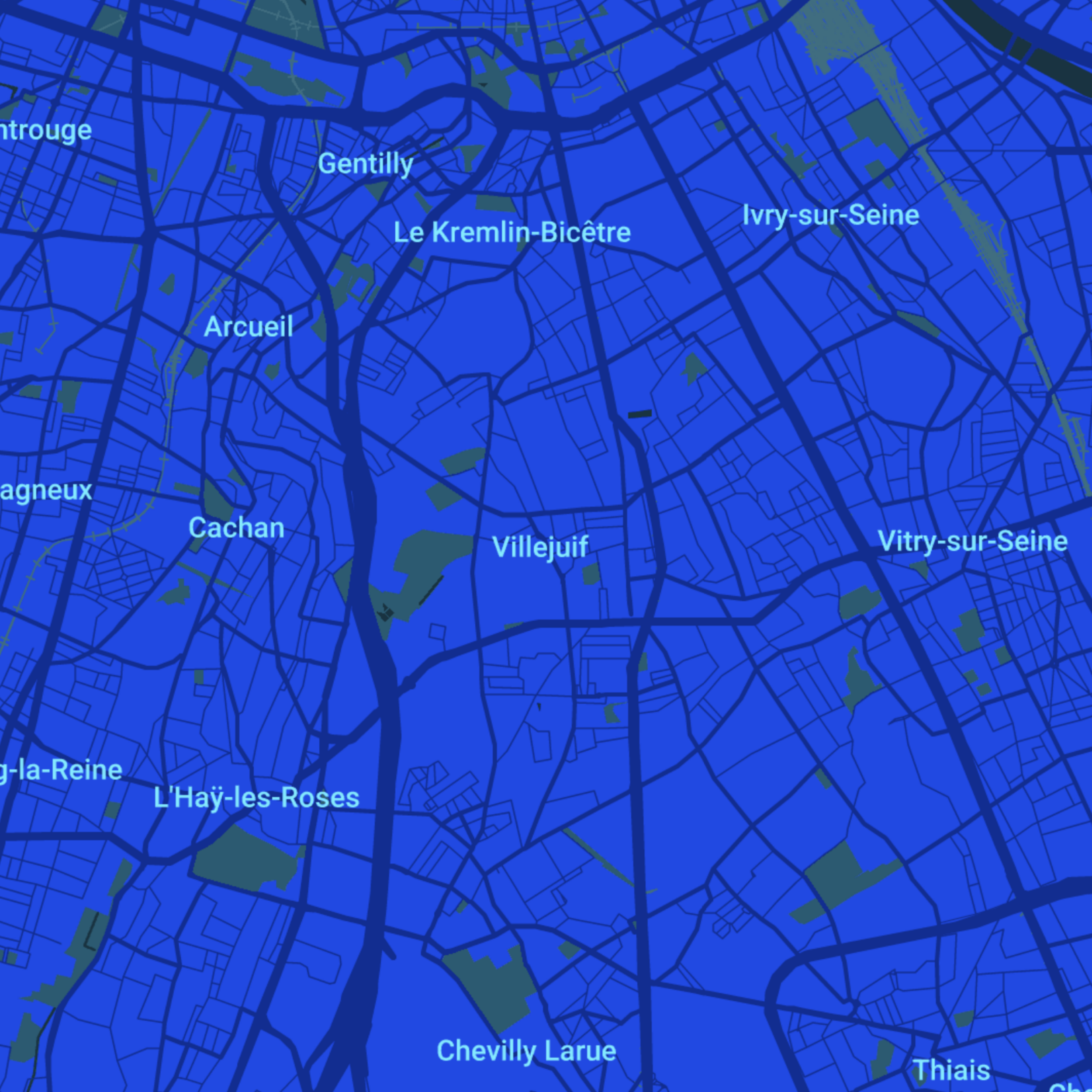 carte Urgences vétérinaires Villejuif (94800)