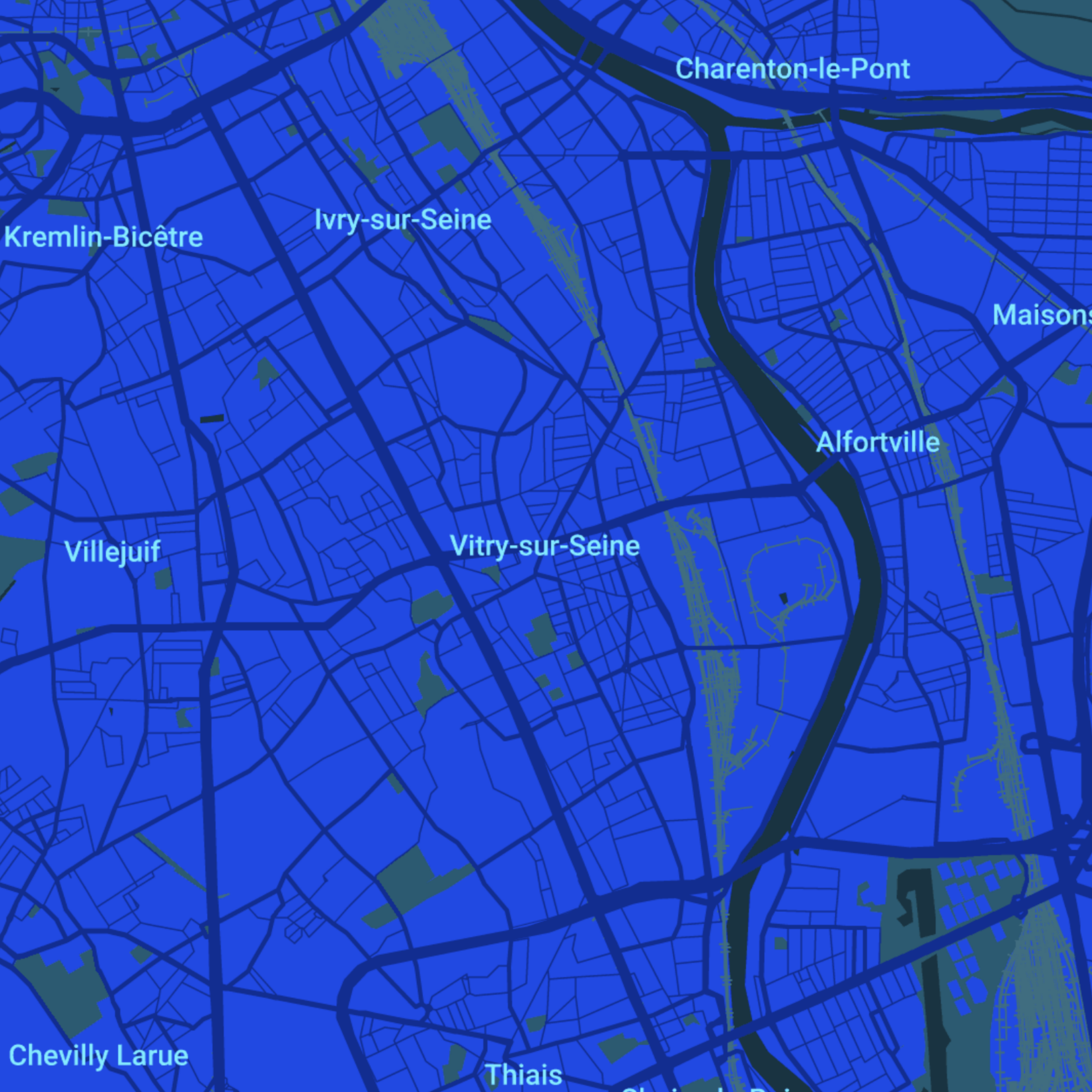 carte Urgences vétérinaires Vitry-sur-Seine (94400)