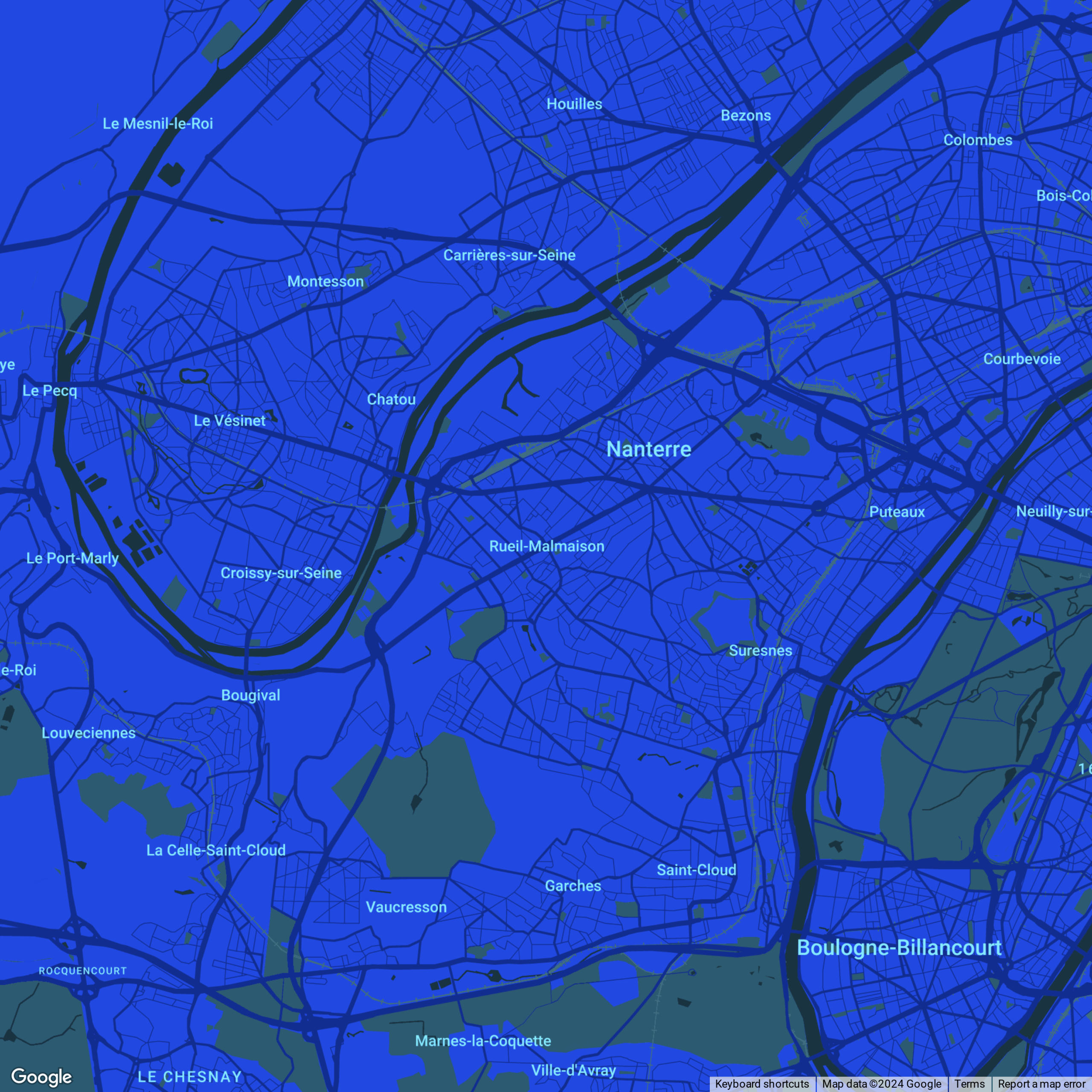 carte Urgences vétérinaires Rueil-Malmaison (92500)