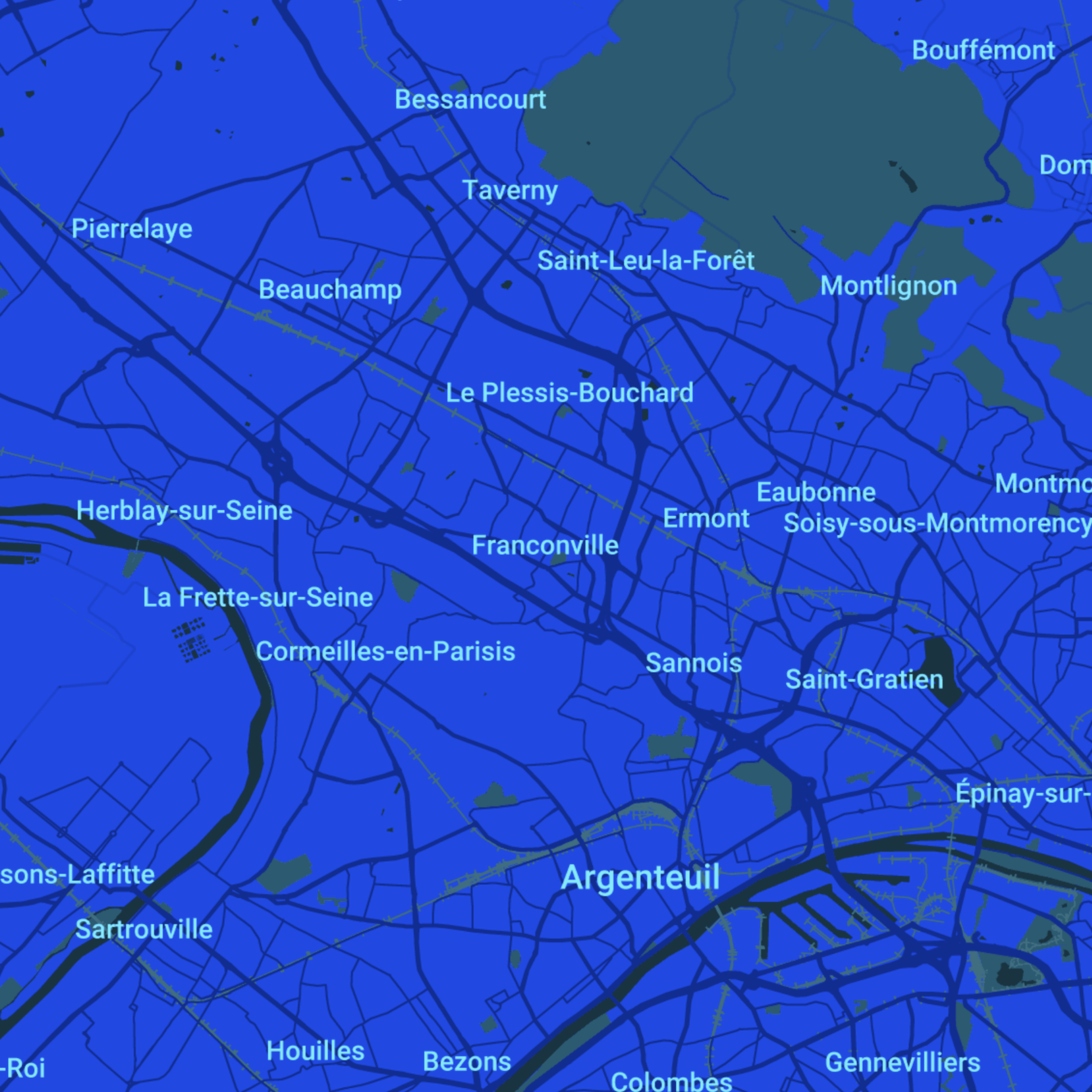 carte Urgences vétérinaires Franconville (95130)