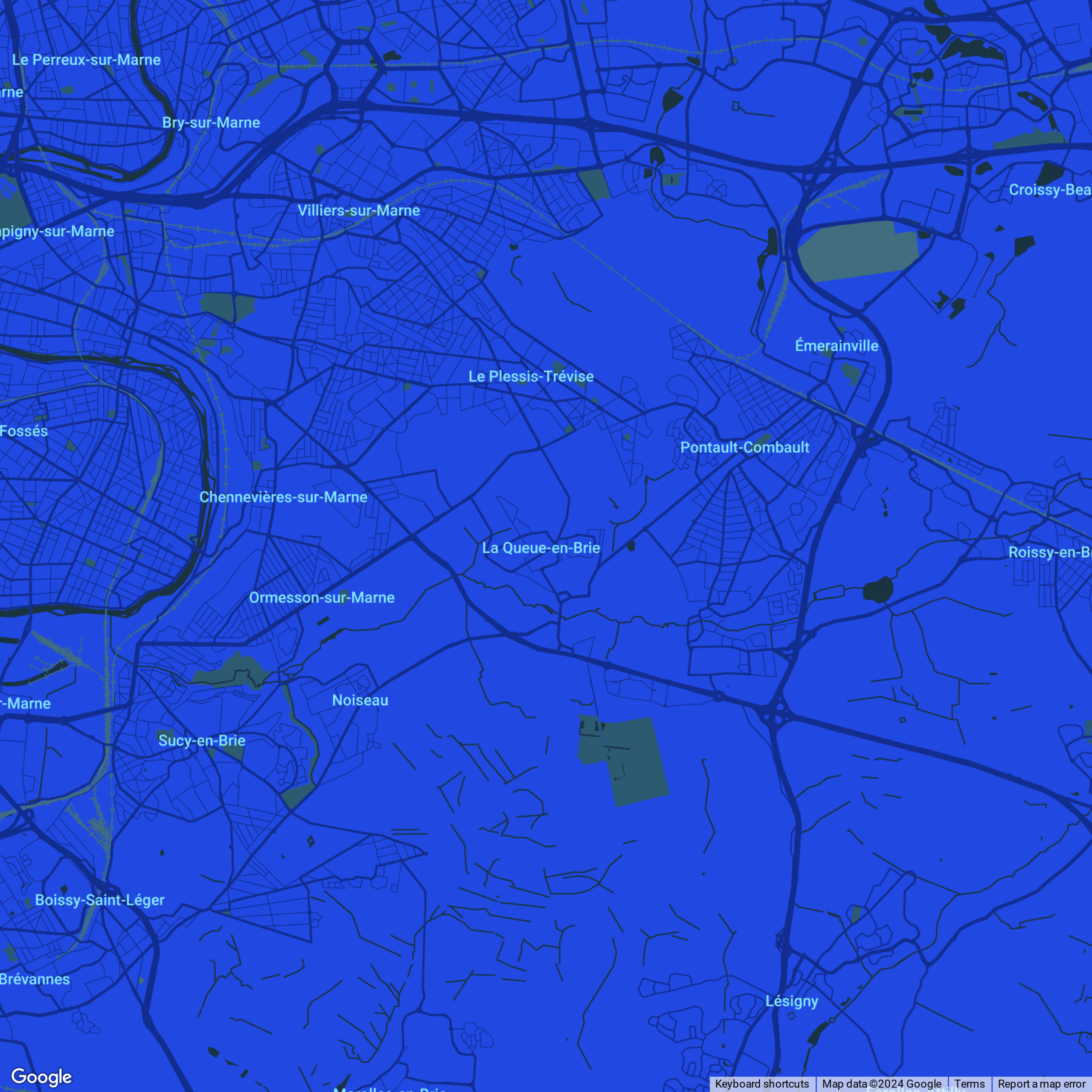 carte Urgences vétérinaires La Queue-en-Brie (94510)