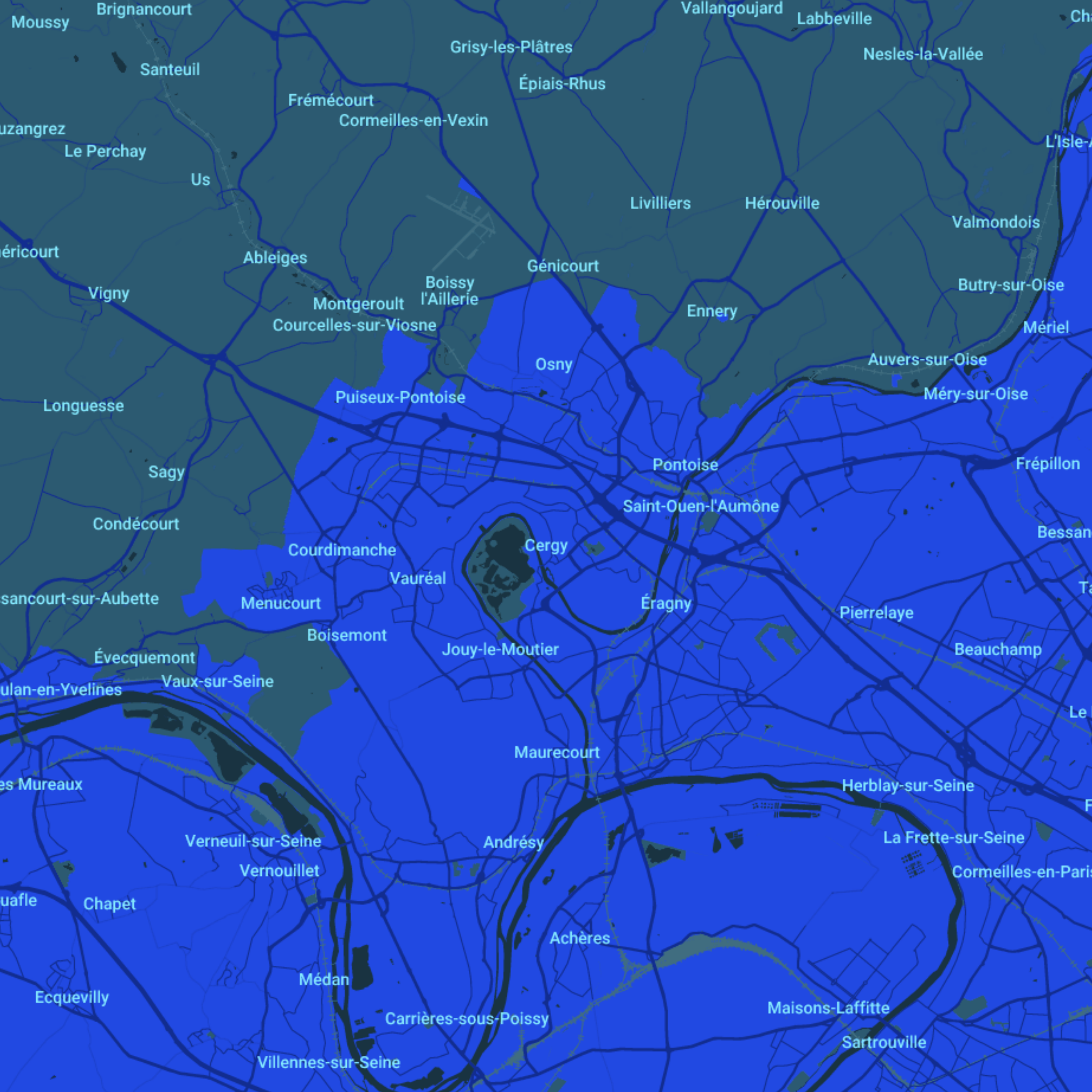 carte Urgences vétérinaires Cergy (95000)