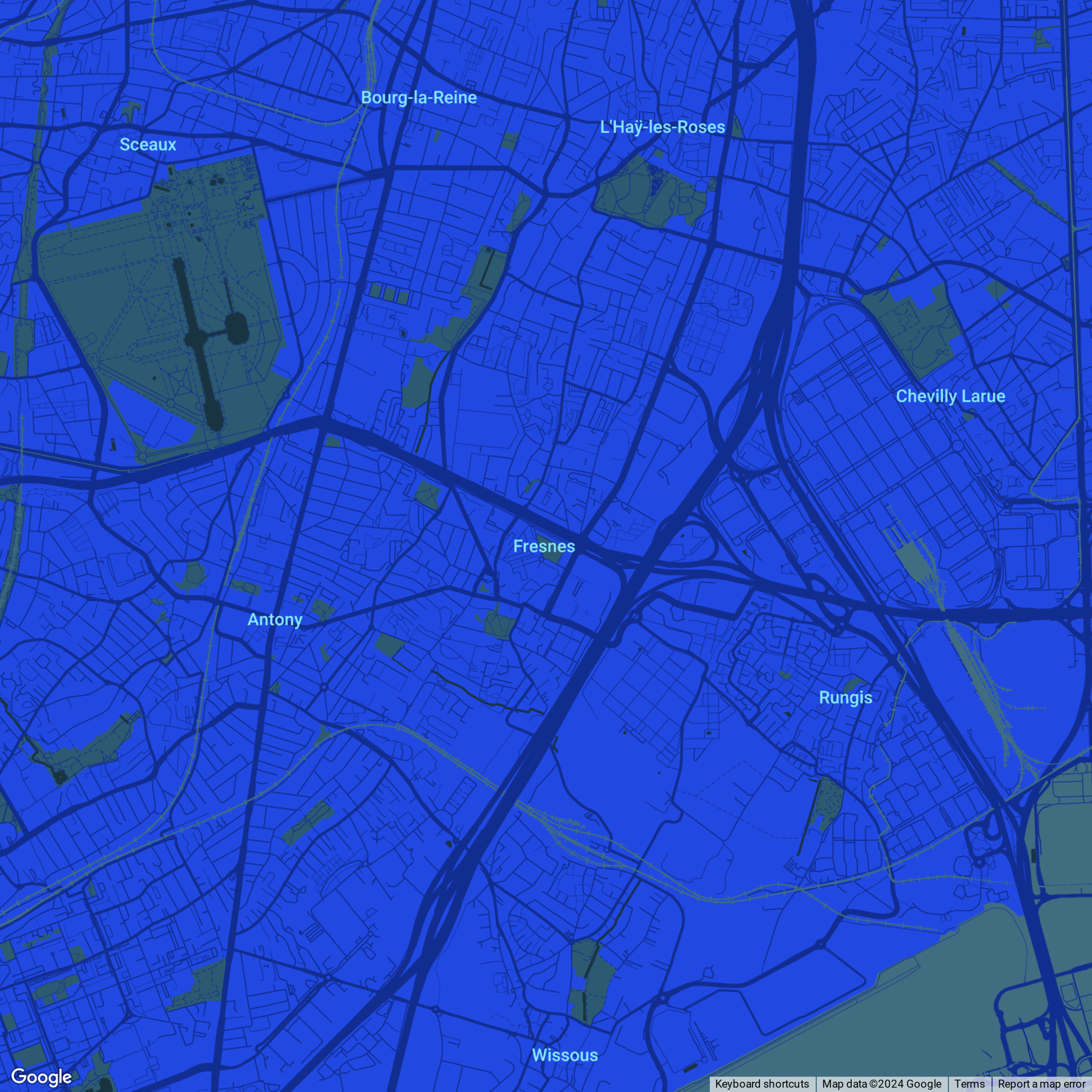 carte Urgences vétérinaires Fresnes (94260)