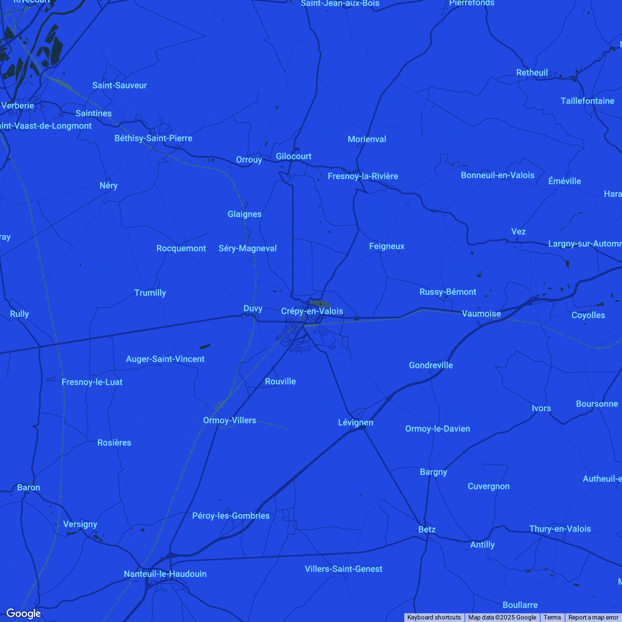 carte Urgences vétérinaires Crépy-en-Valois (60800)