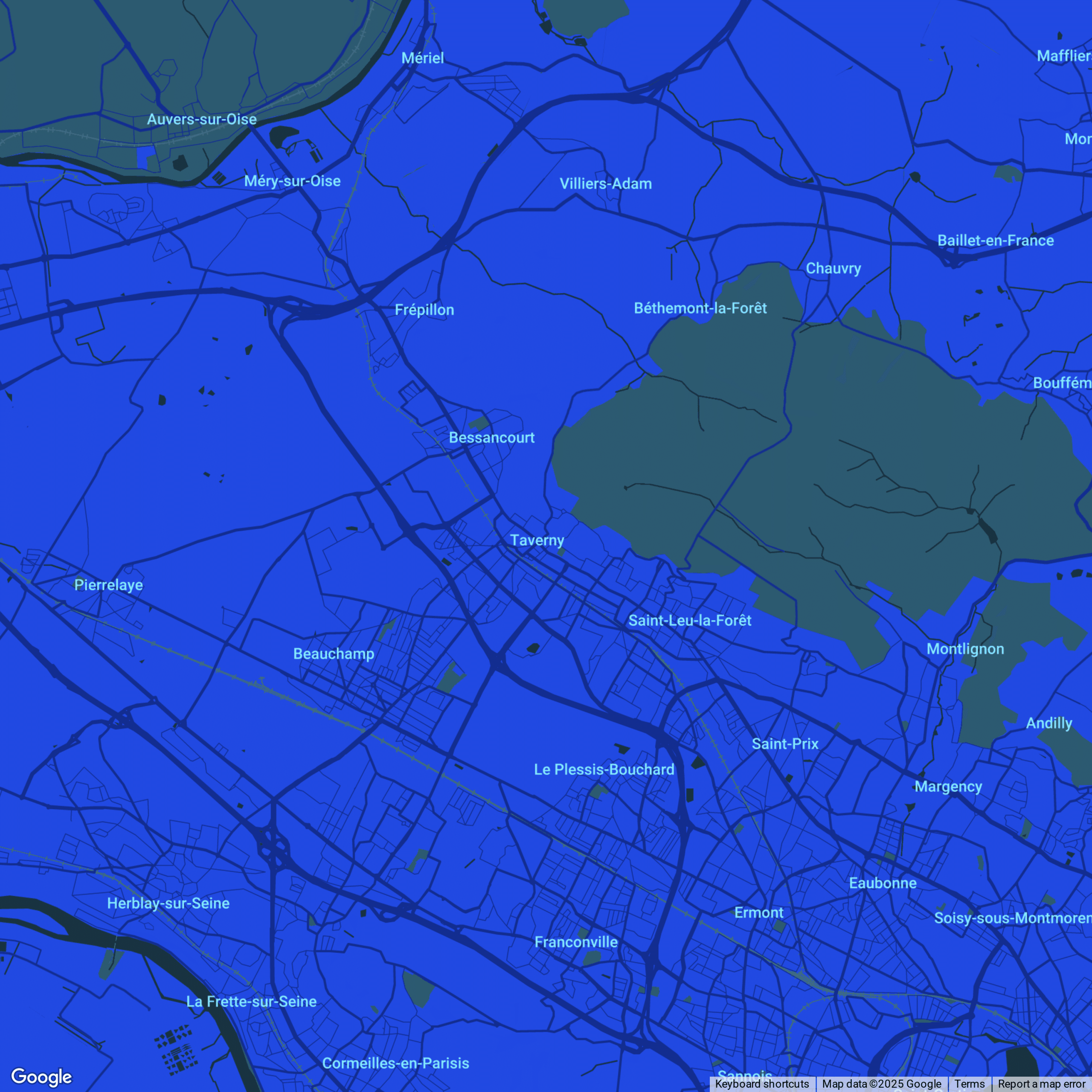 carte Urgences vétérinaires Taverny (95150)