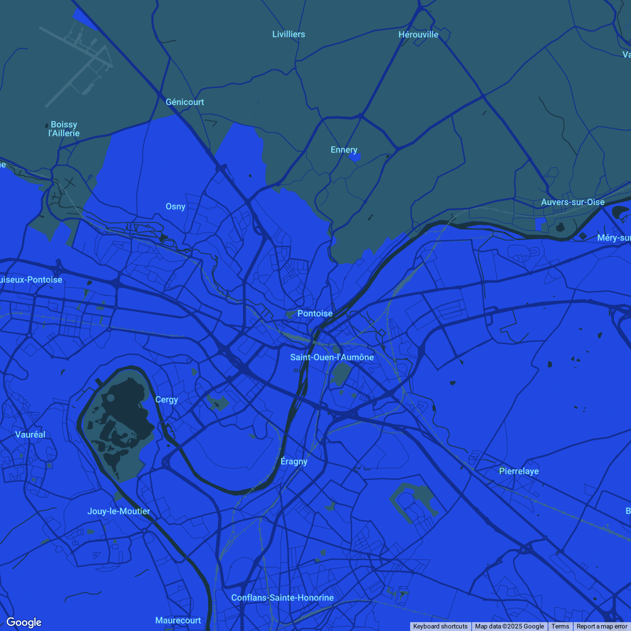 carte Urgences vétérinaires Pontoise (95300)