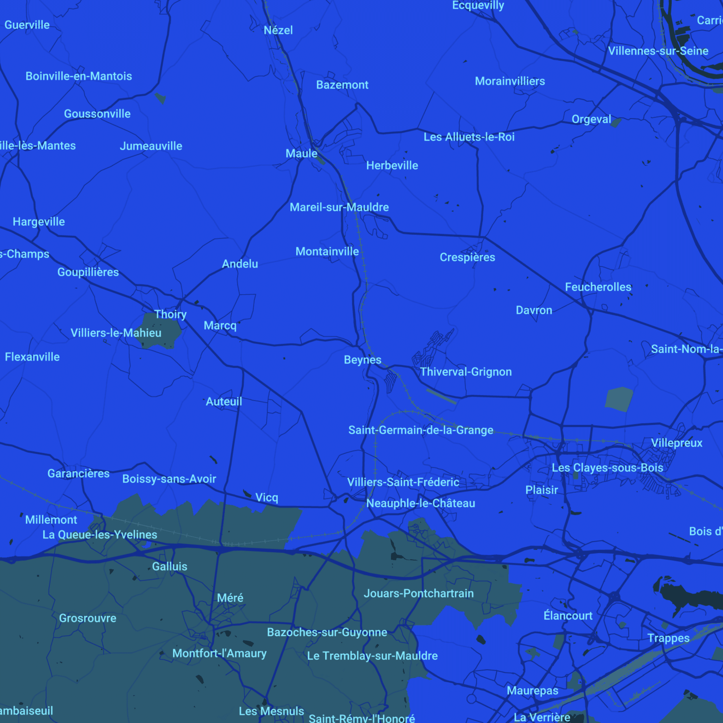 carte Urgences vétérinaires Beynes (78650)