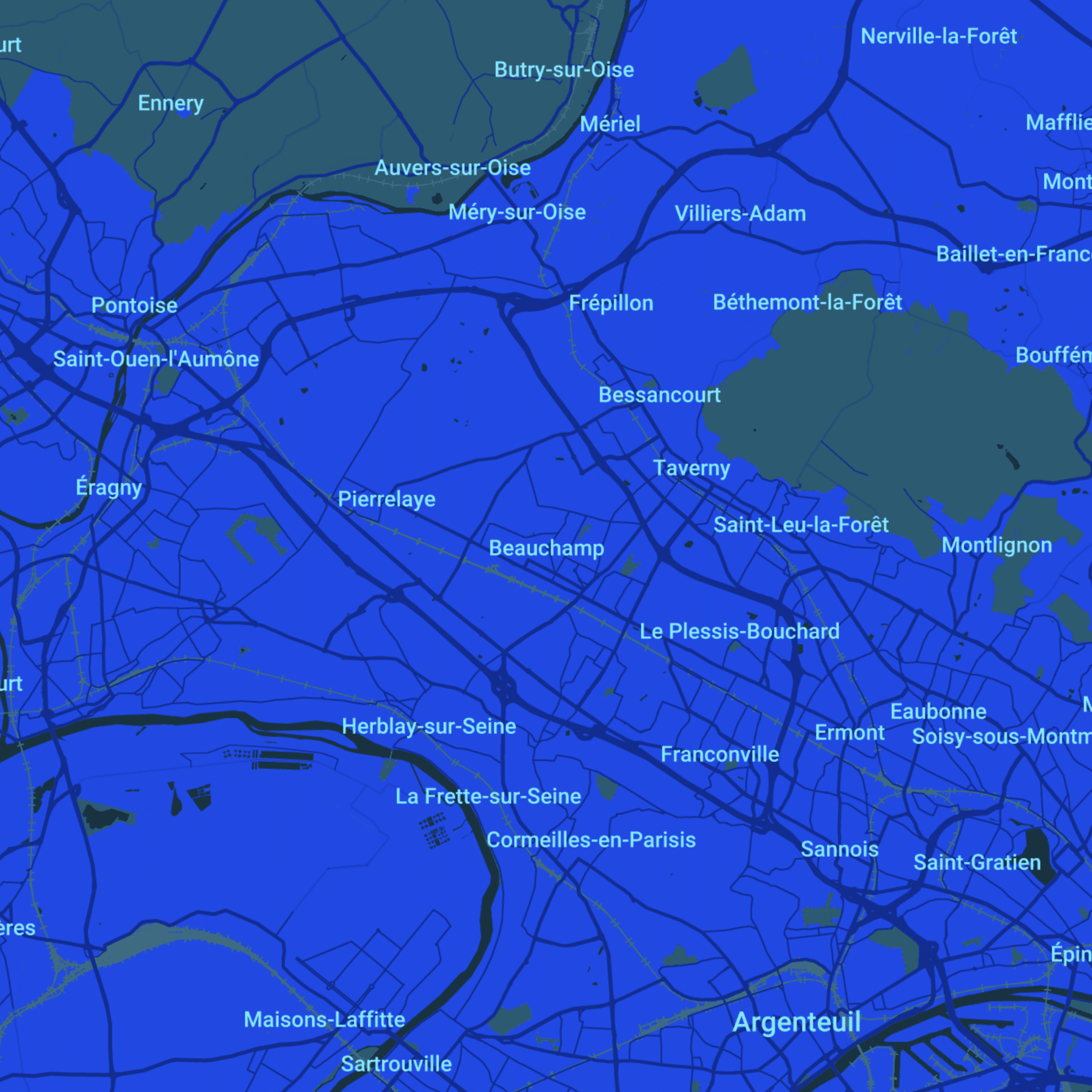 carte Urgences vétérinaires Beauchamp (95250)