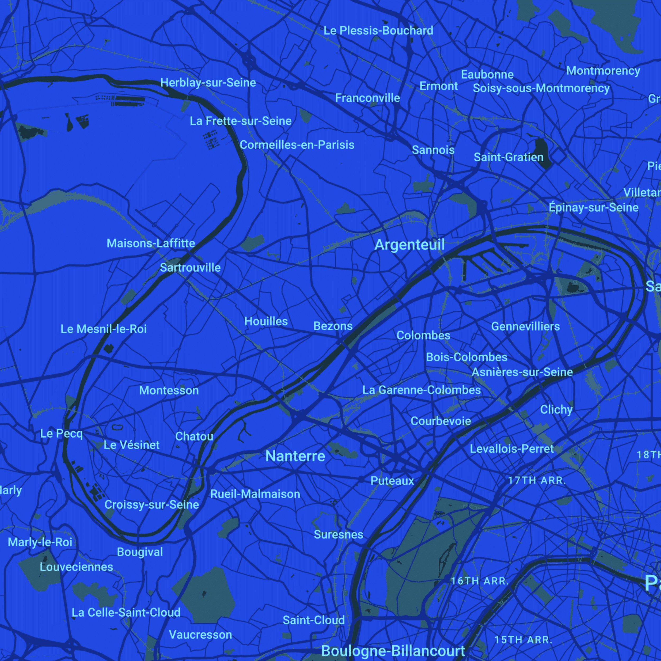 carte Urgences vétérinaires Bezons (95870)