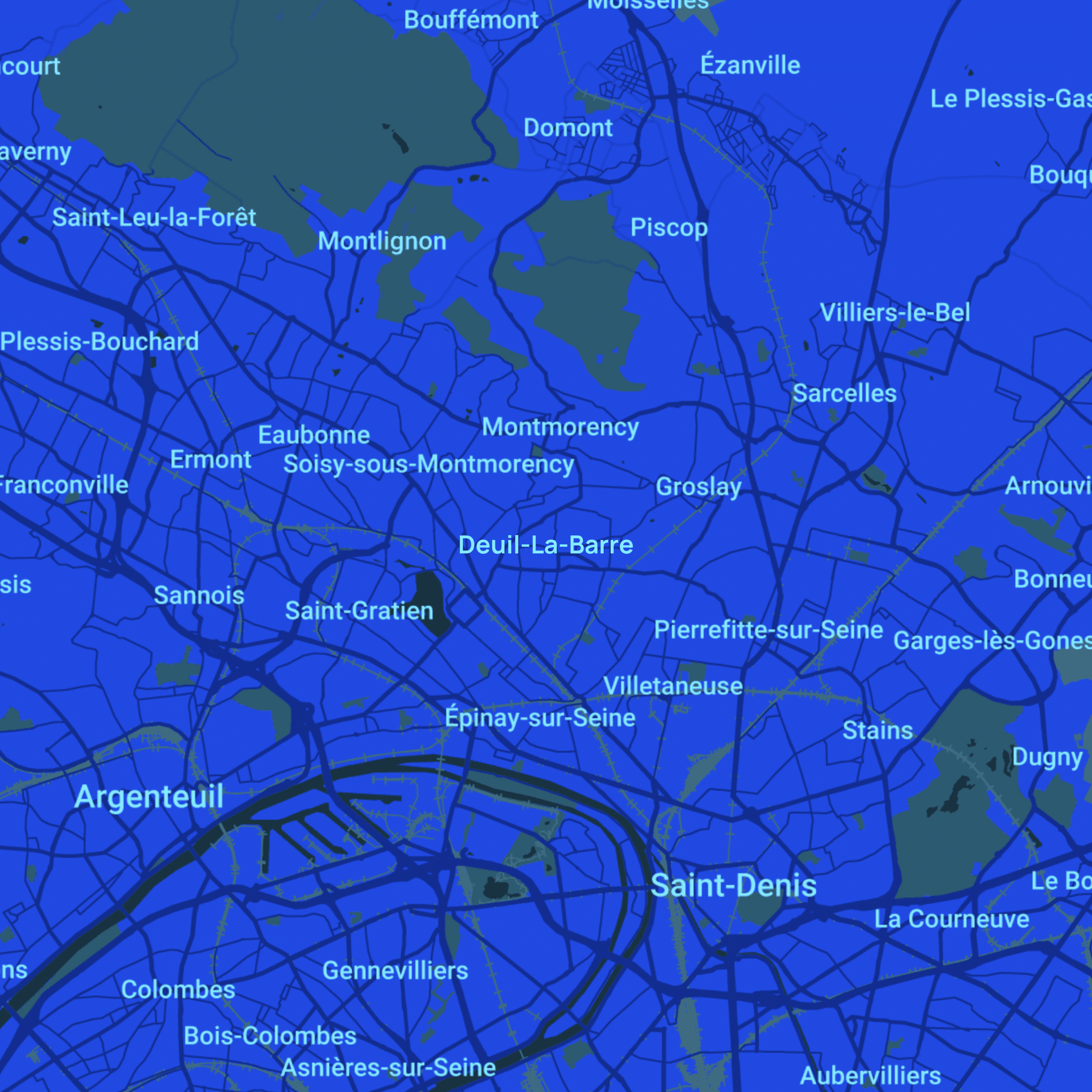 carte Urgences vétérinaires Deuil-la-Barre (95170)